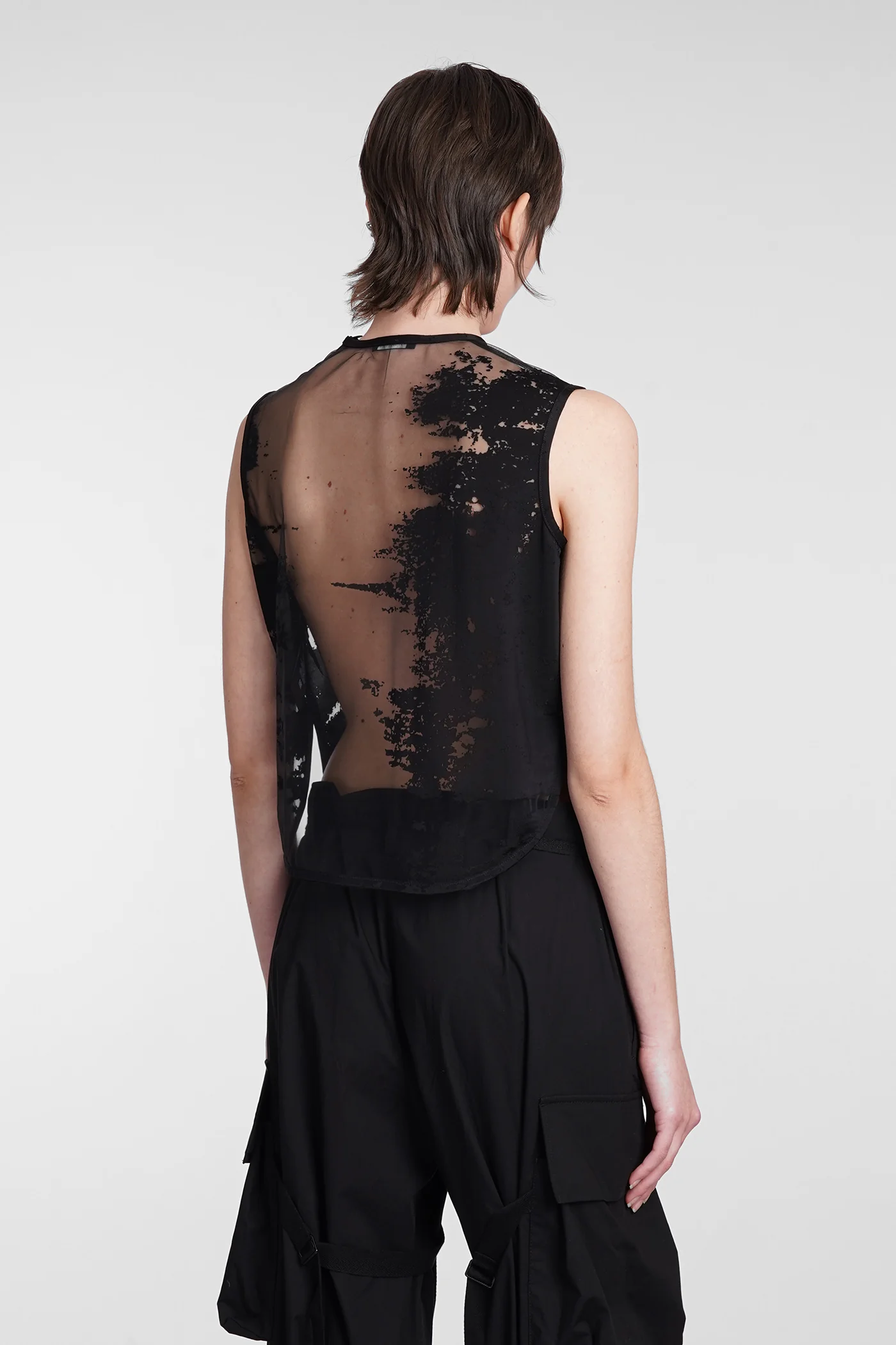 Topwear in black viscose - Image 3