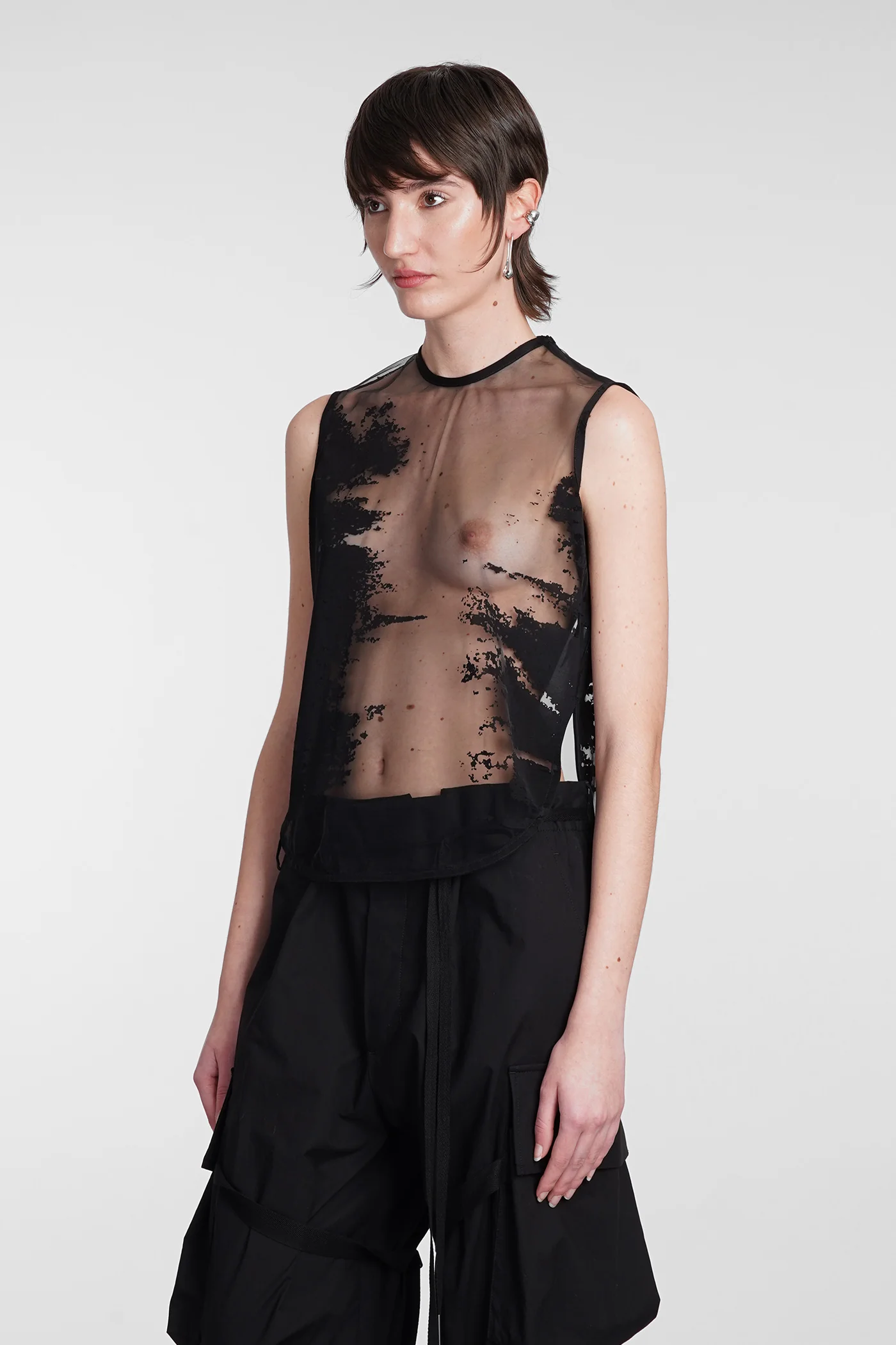 Topwear in black viscose - Image 4