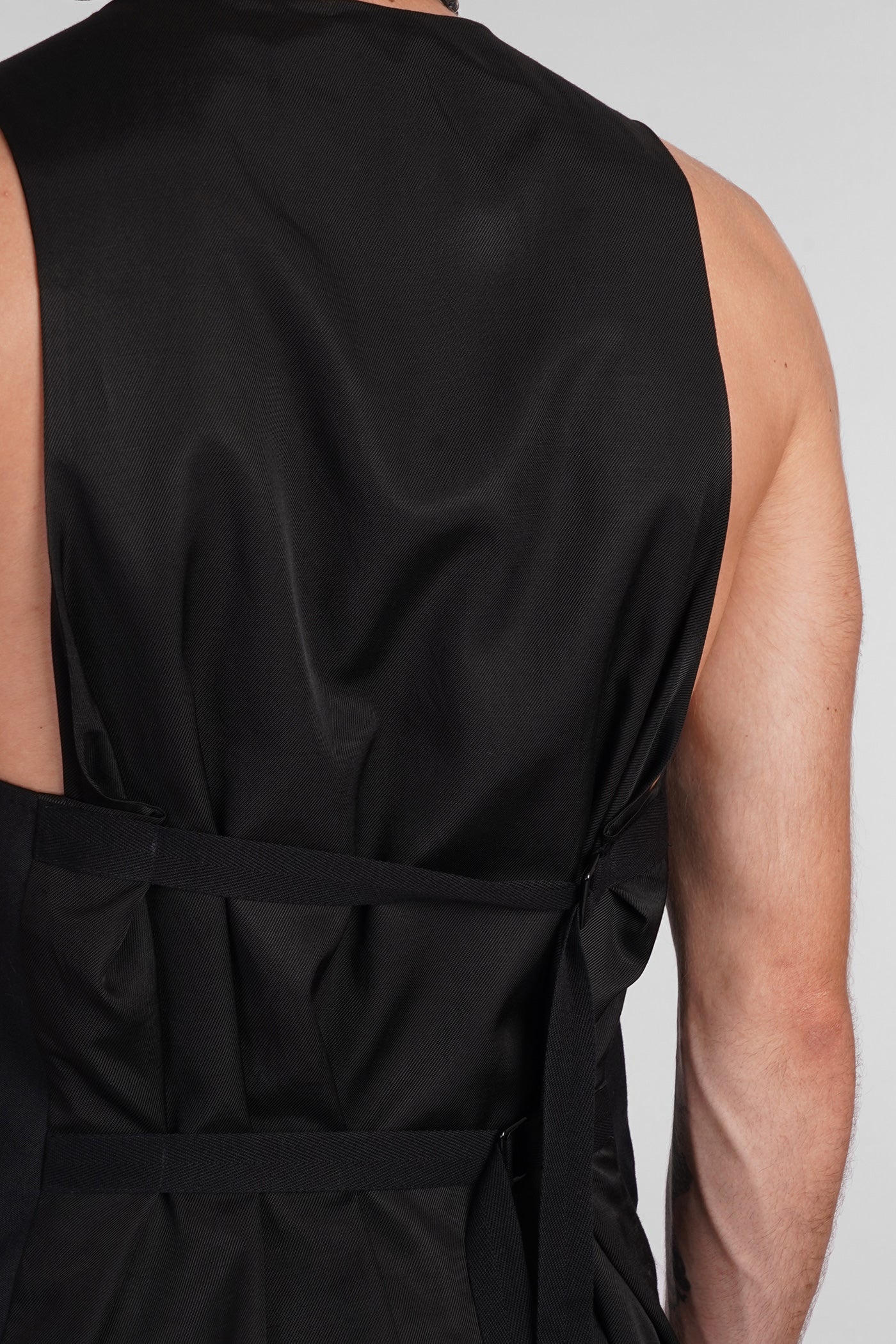 Vest in black wool - Image 5