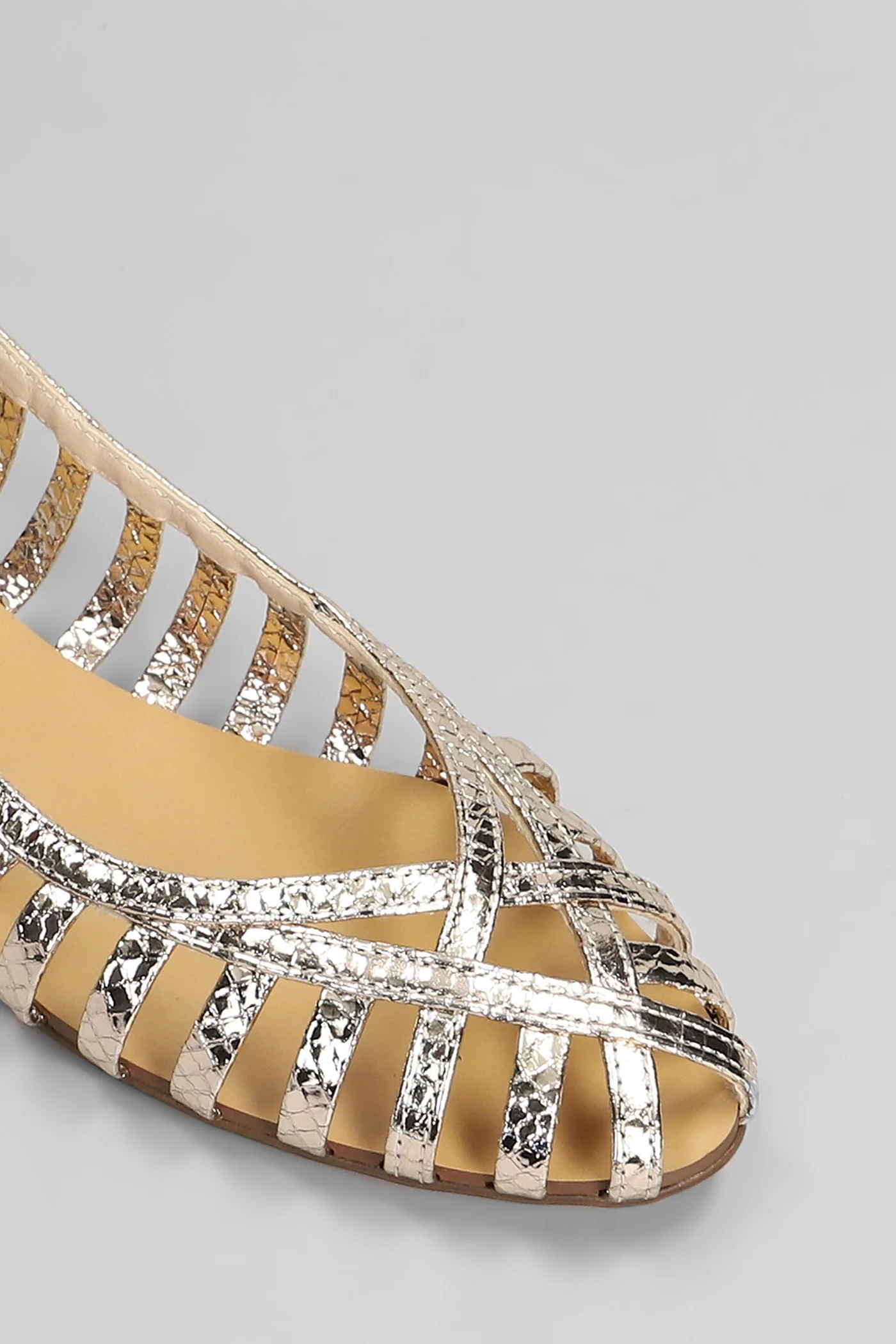 Flats in platinum leather - Image 5