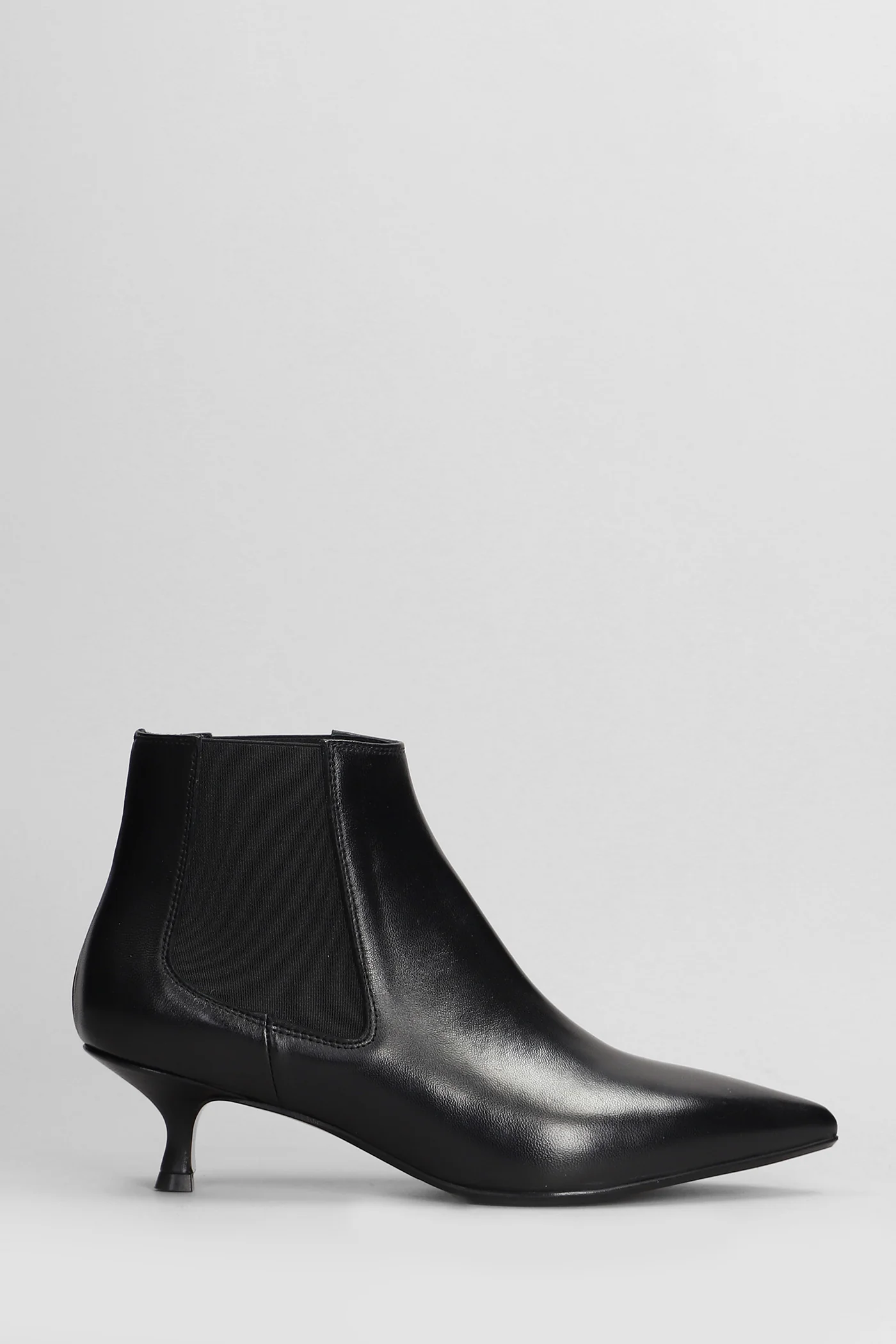 High heels Ankle boots in black leather