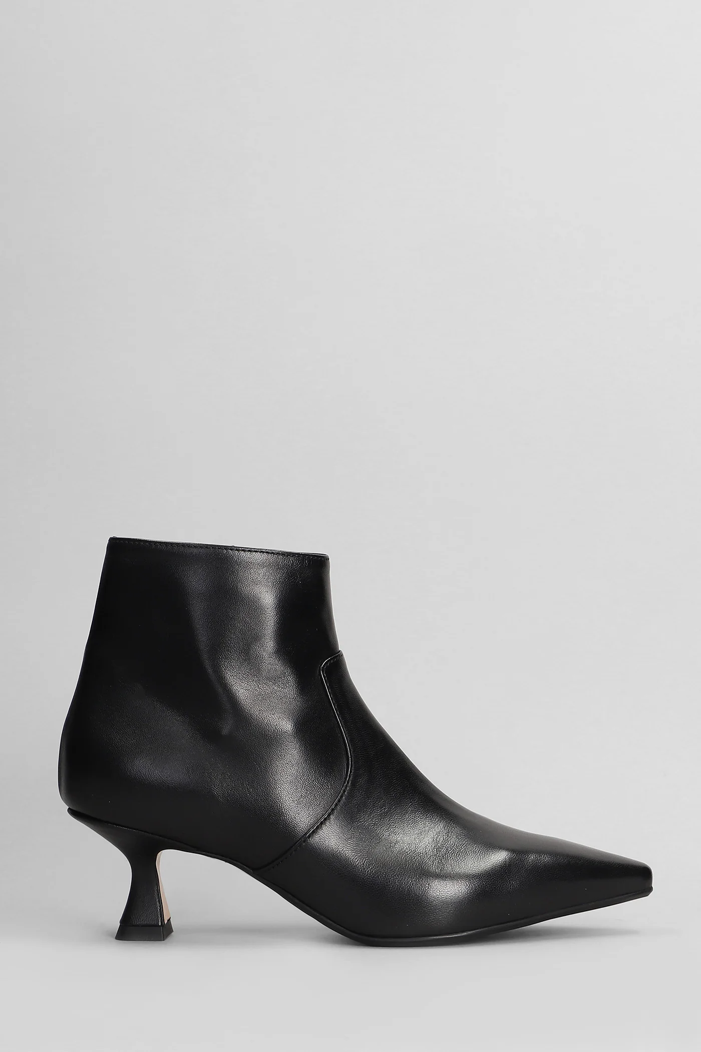 High heels Ankle boots in black leather
