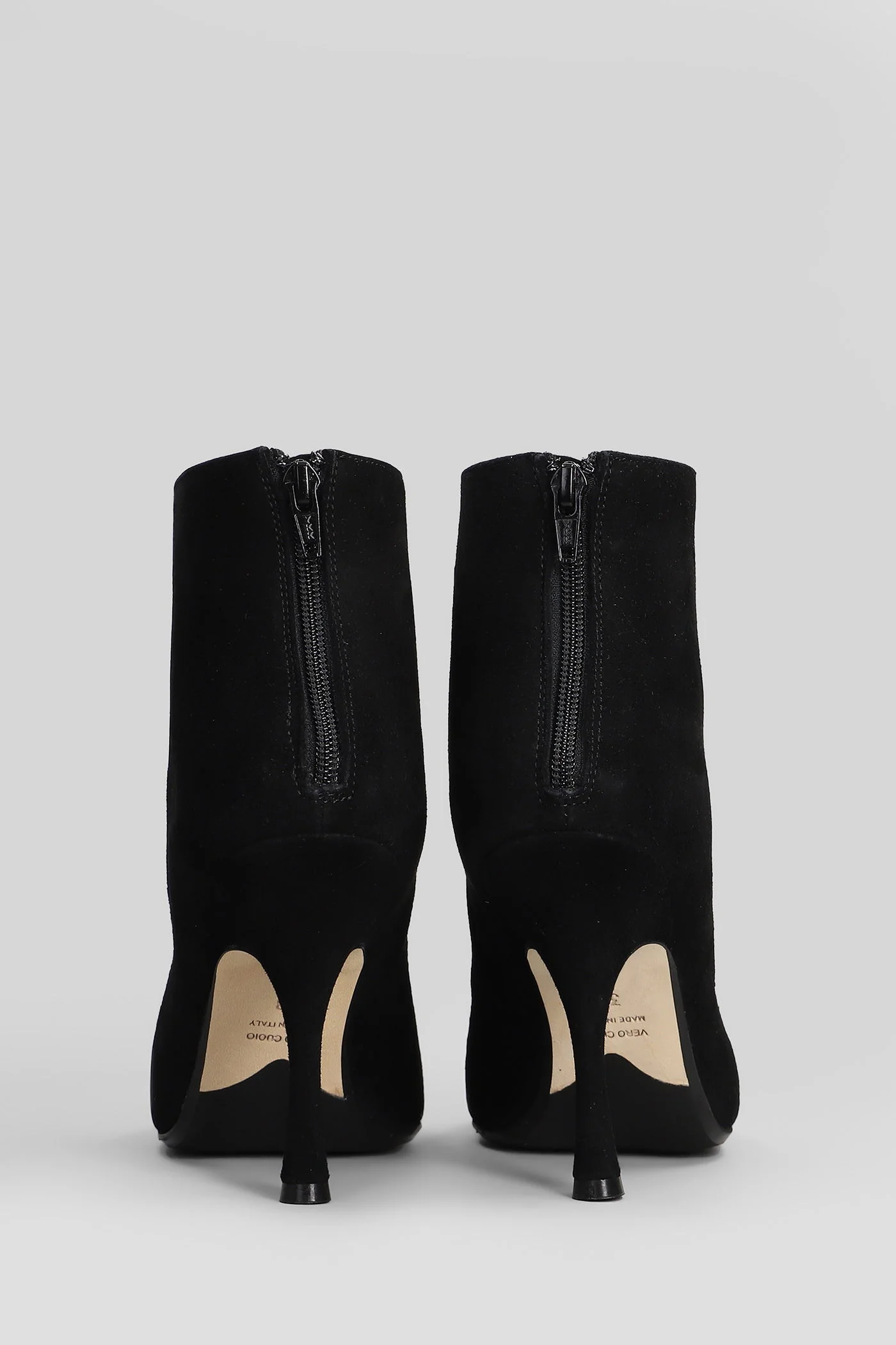 High heels Ankle boots in black suede - Image 4