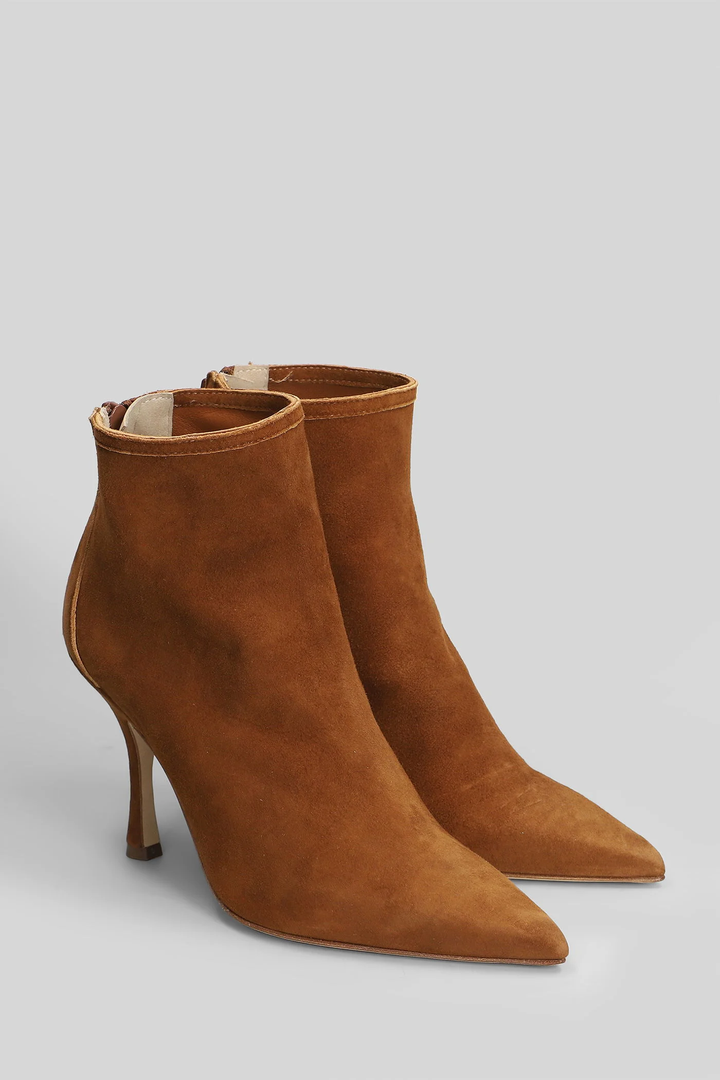 High heels Ankle boots in brown suede - Image 2