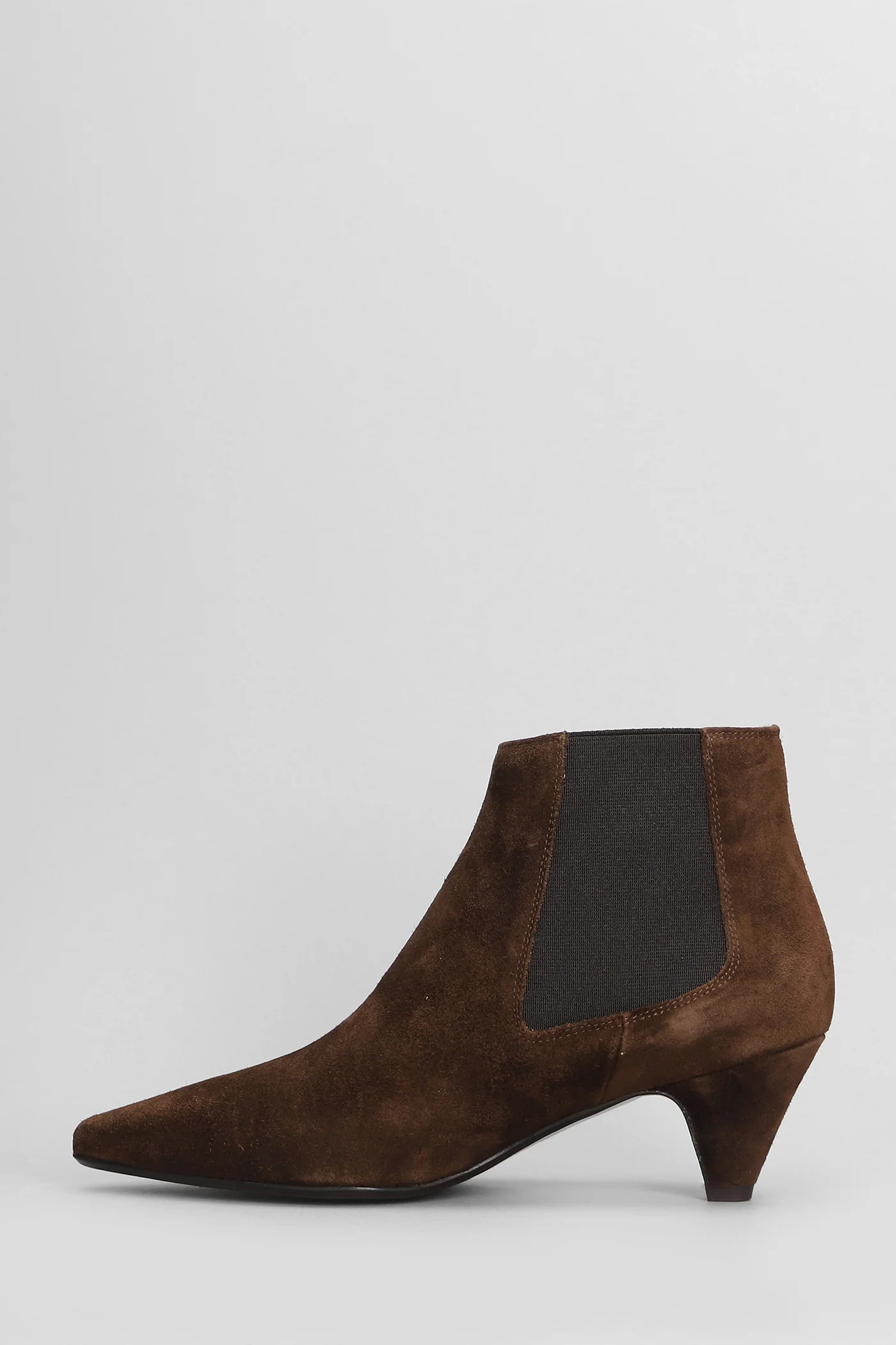 High heels Ankle boots in brown suede - Image 3