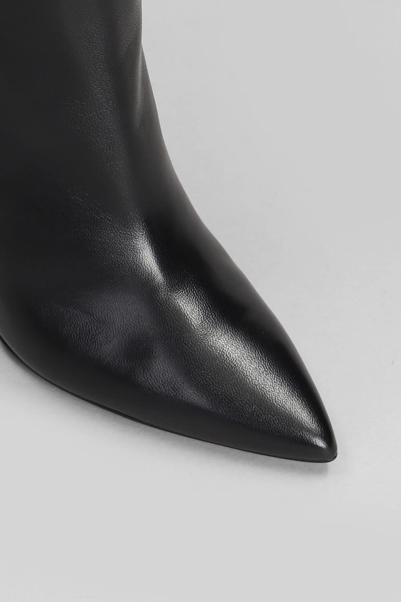 High heels boots in black leather - Image 5