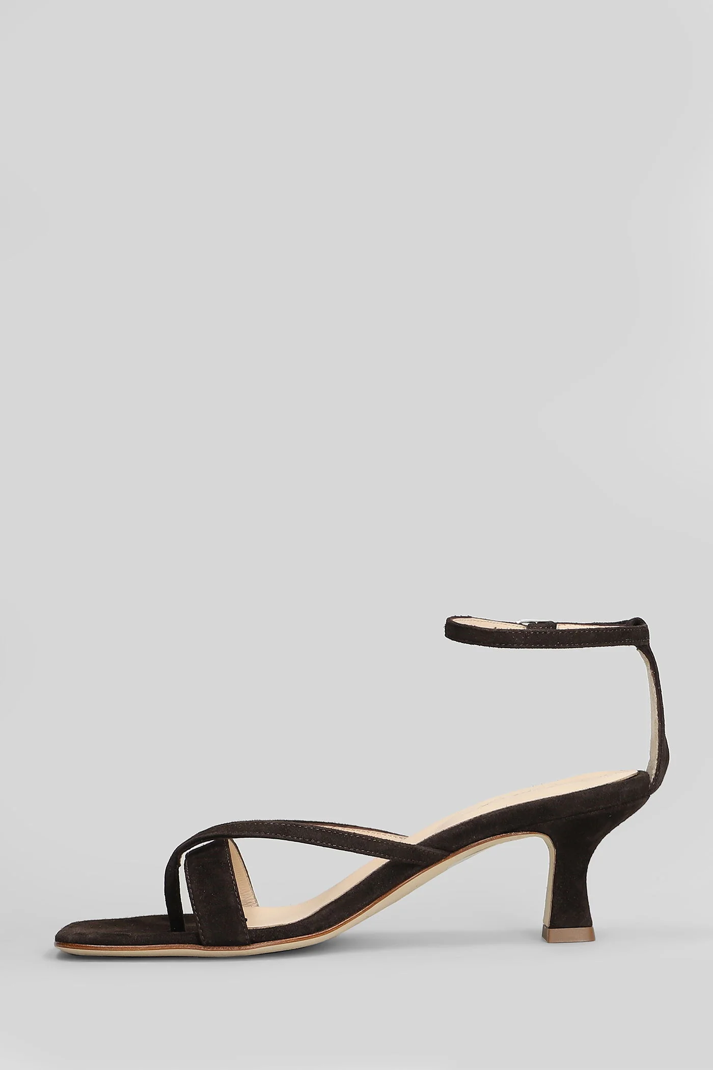 Sandals in dark brown suede - Image 3
