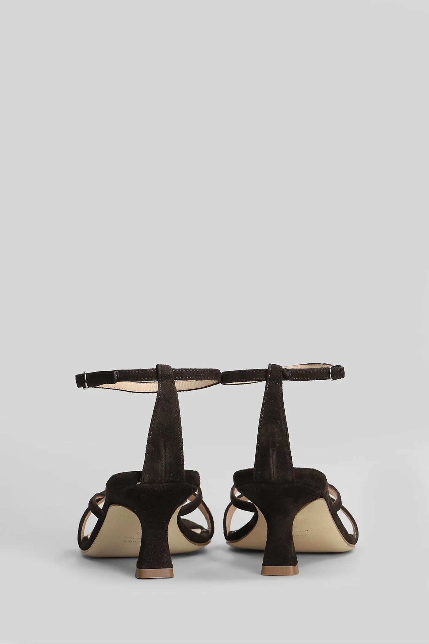 Sandals in dark brown suede - Image 4