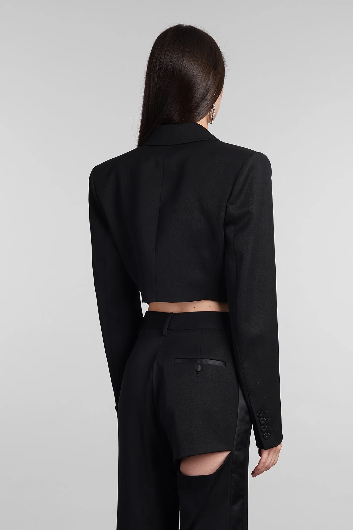 Blazer in black wool - Image 3