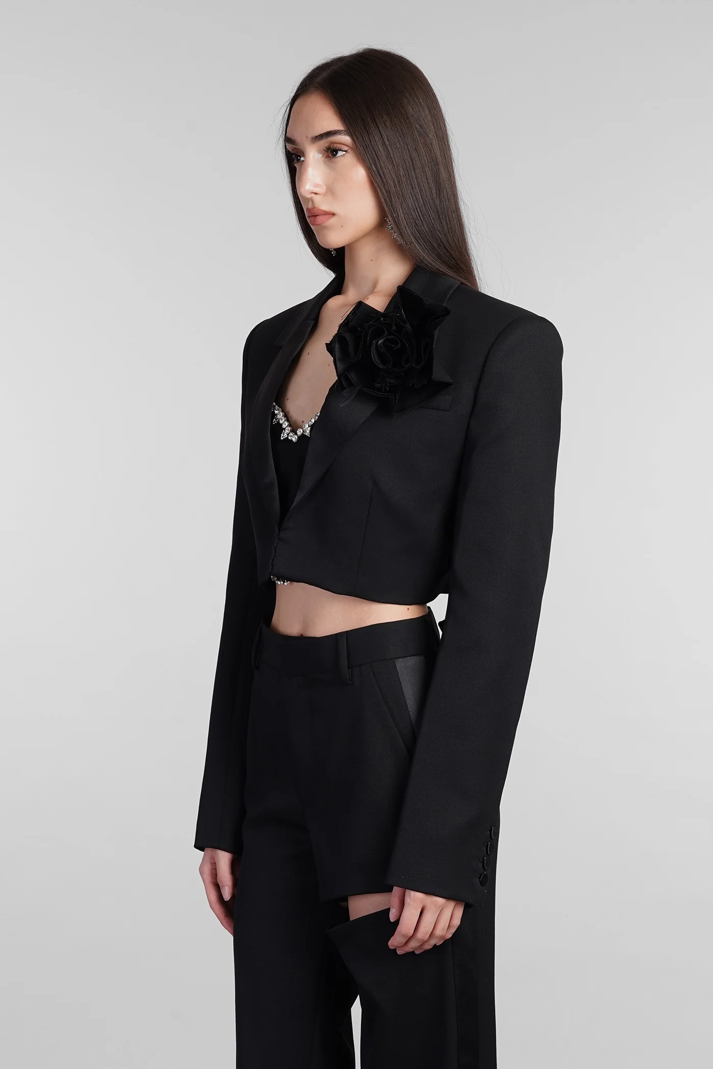 Blazer in black wool - Image 4