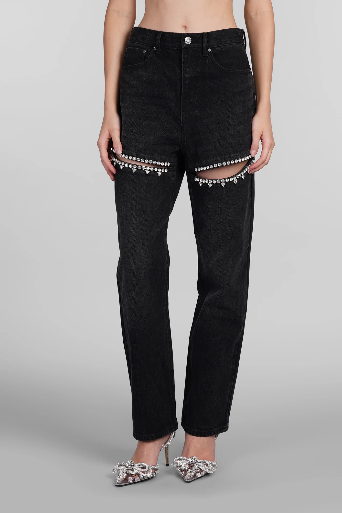 Jeans in black cotton