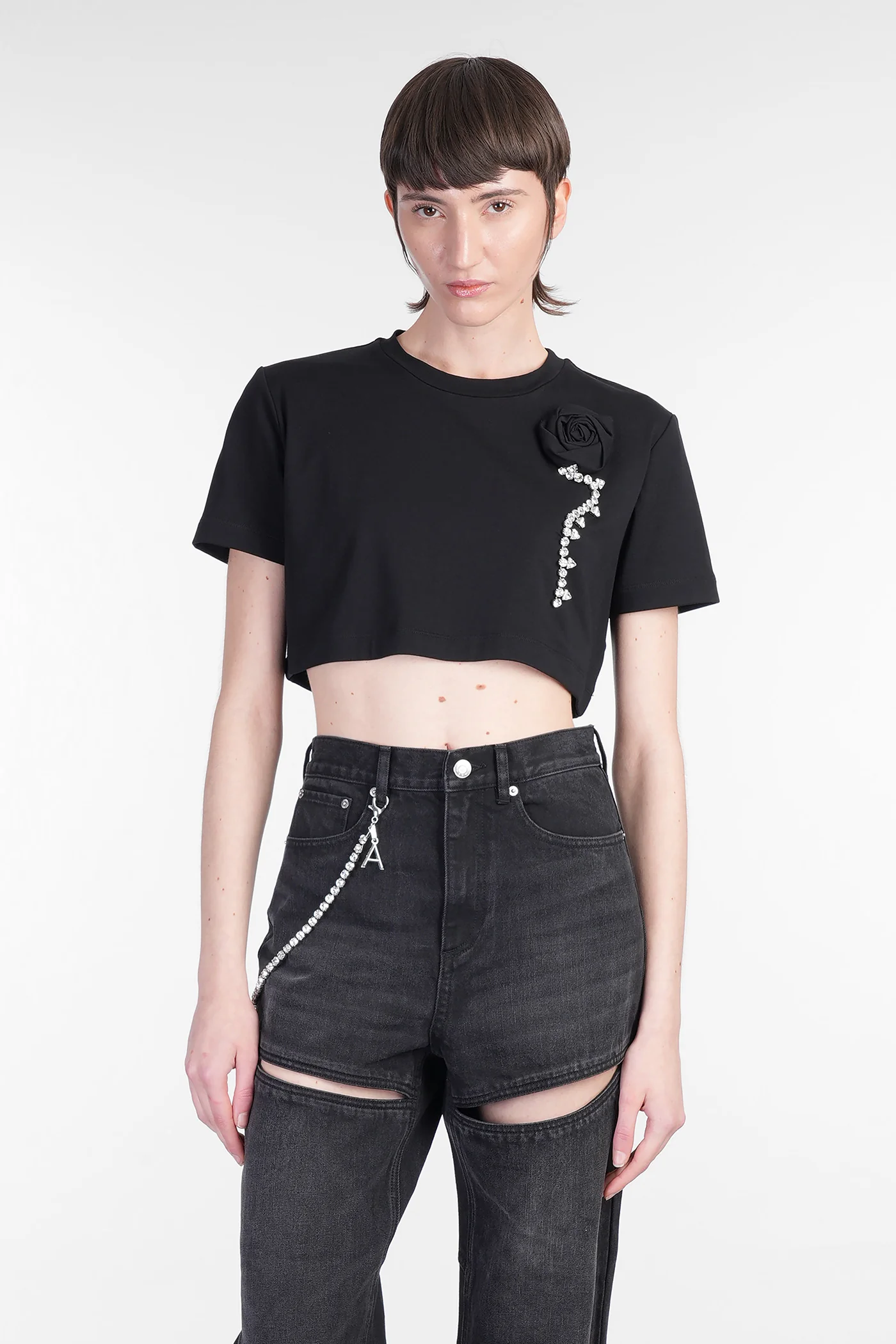 T-Shirt in black cotton
