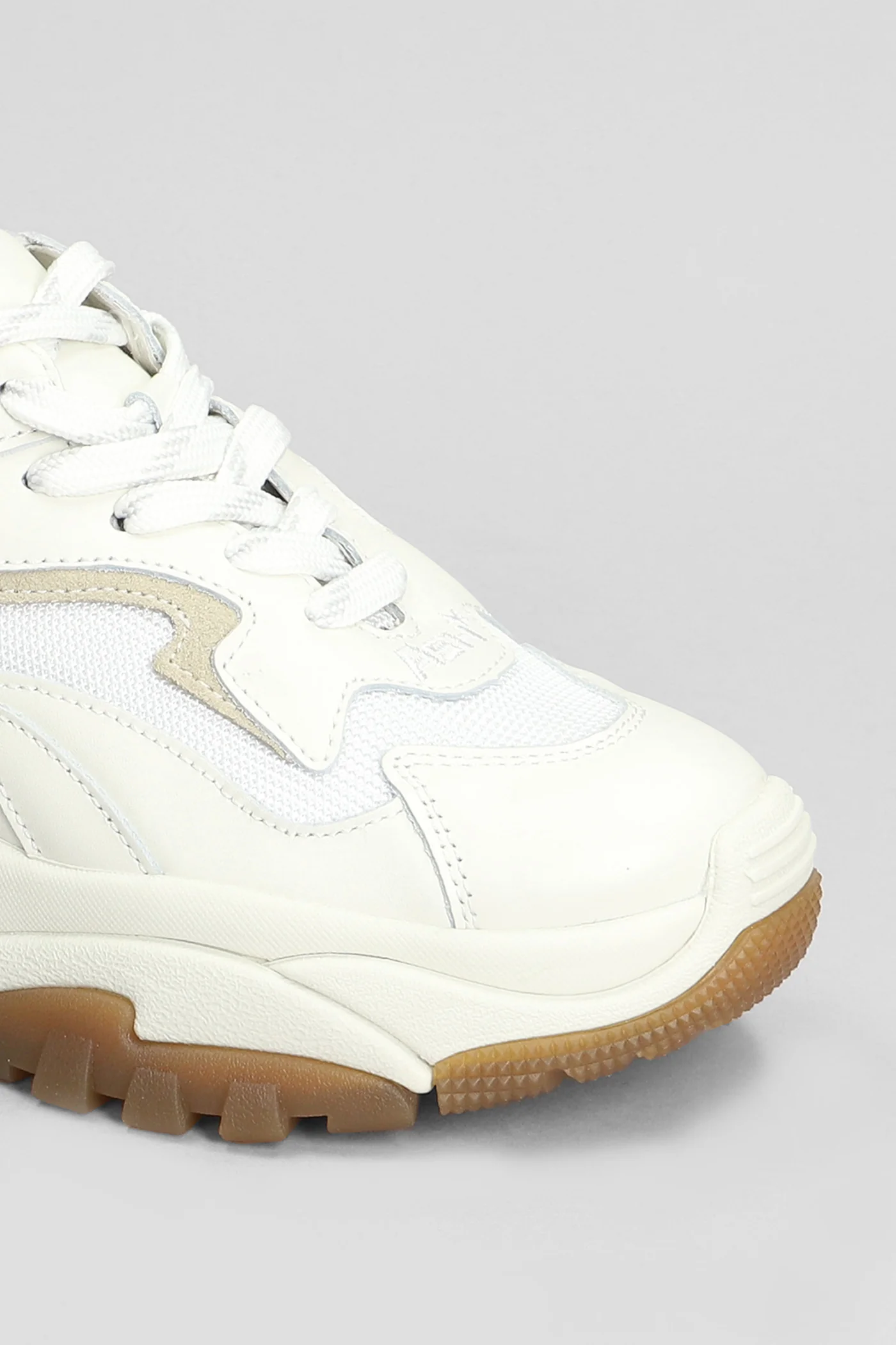 Addict Sneakers in white leather and fabric - Image 5