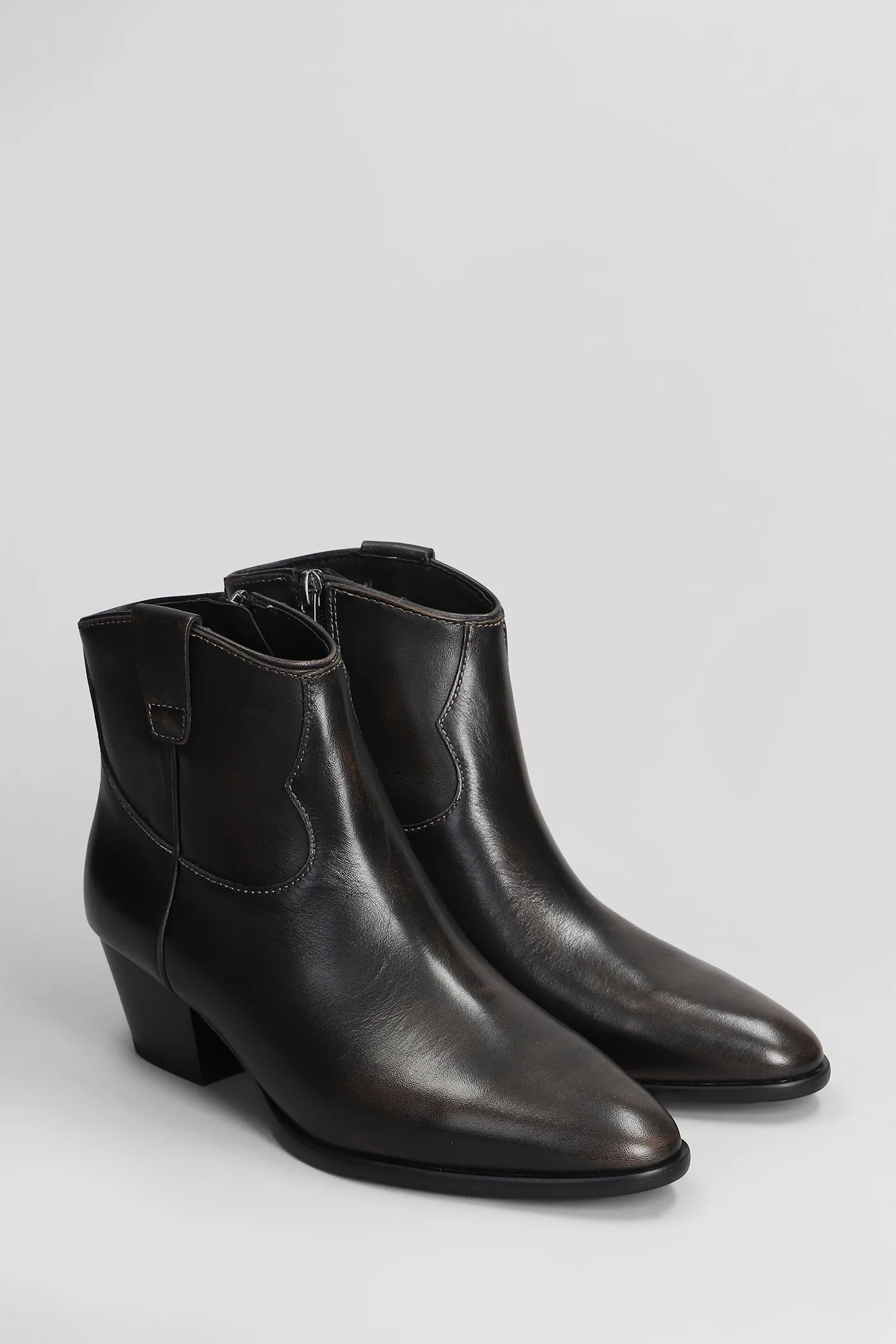 Fame texan Ankle boots in black leather - Image 2