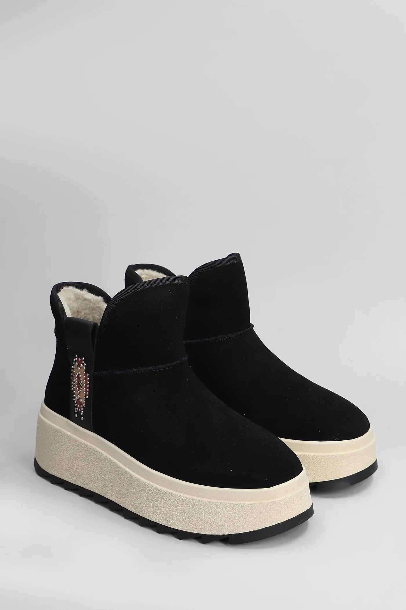 Mask low heels Ankle boots in black suede - Image 2