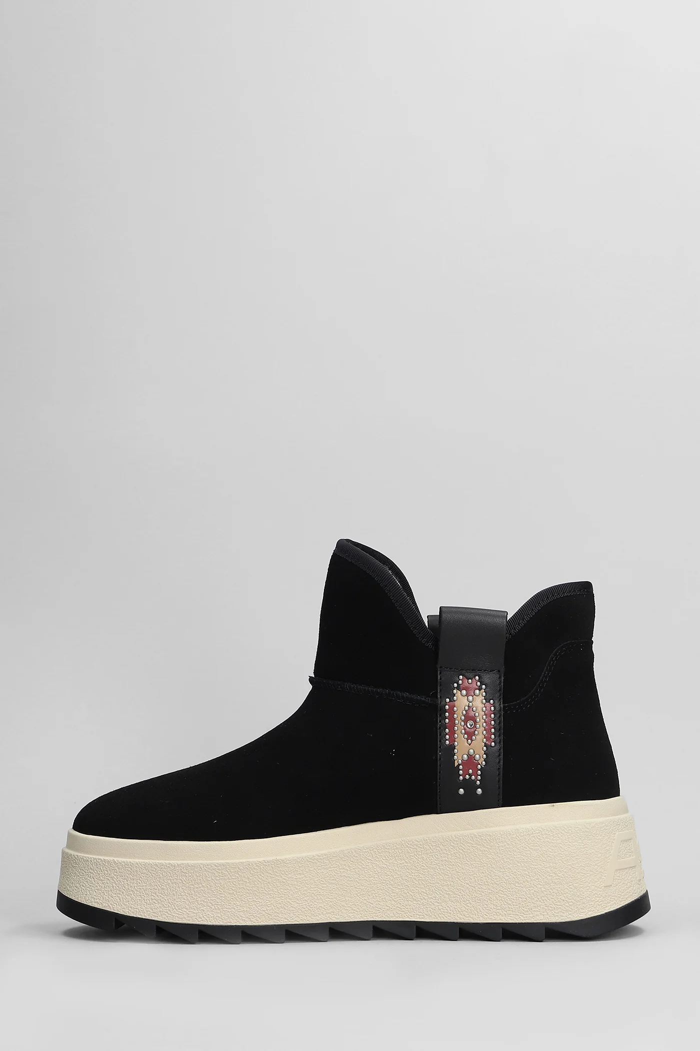 Mask low heels Ankle boots in black suede - Image 3