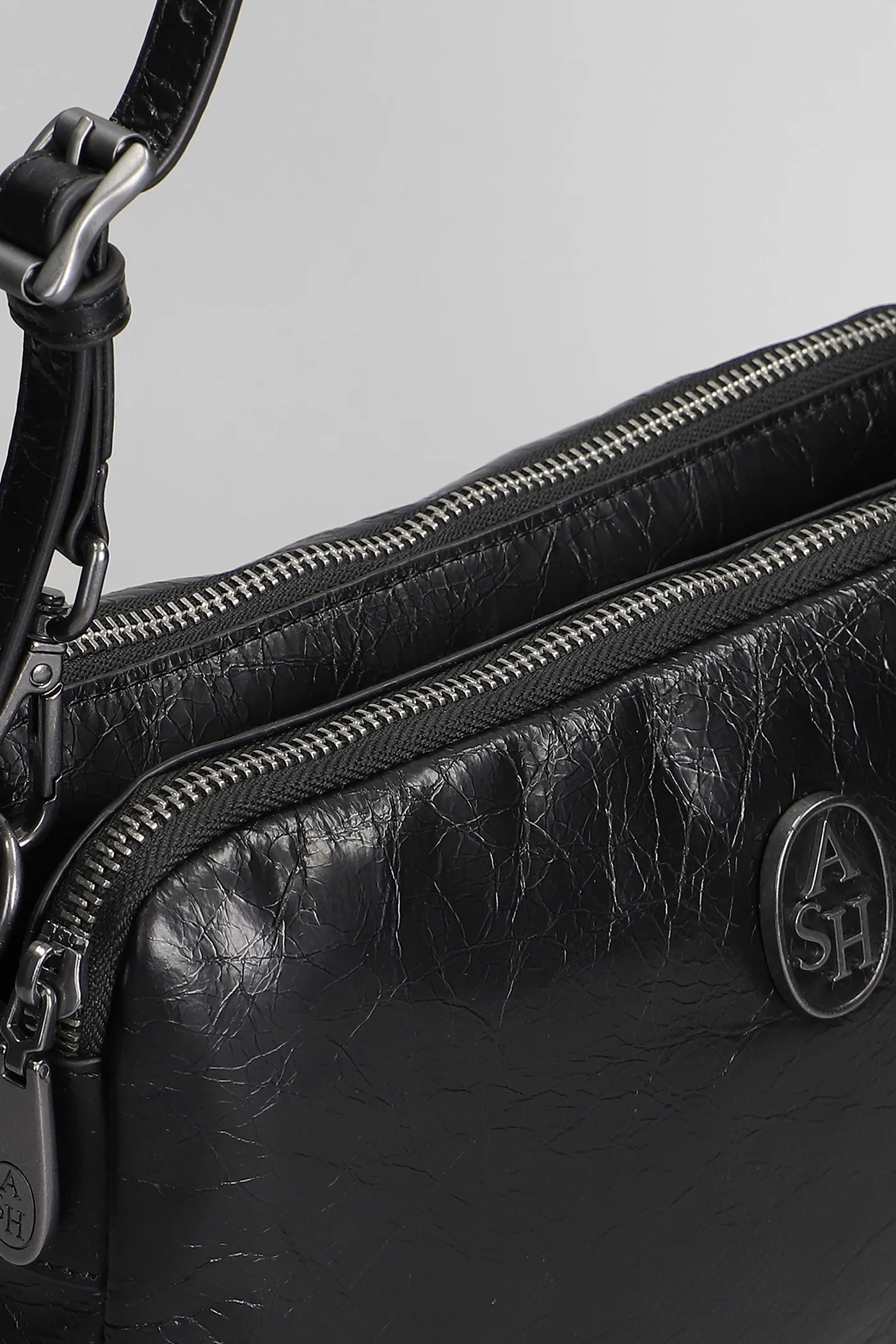Scoopbis Shoulder bag in black leather - Image 4