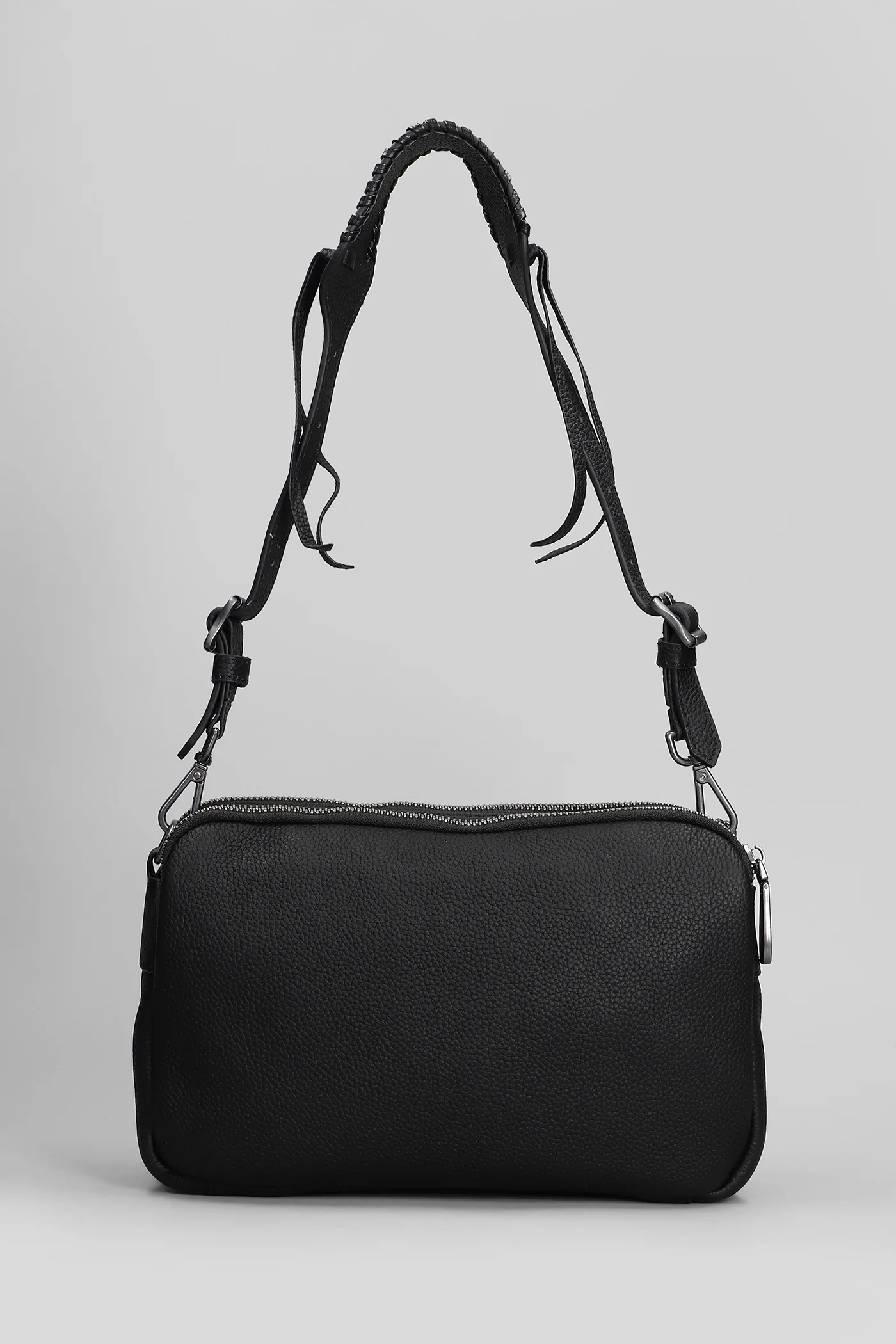 Scoopintre Shoulder bag in black leather - Image 3