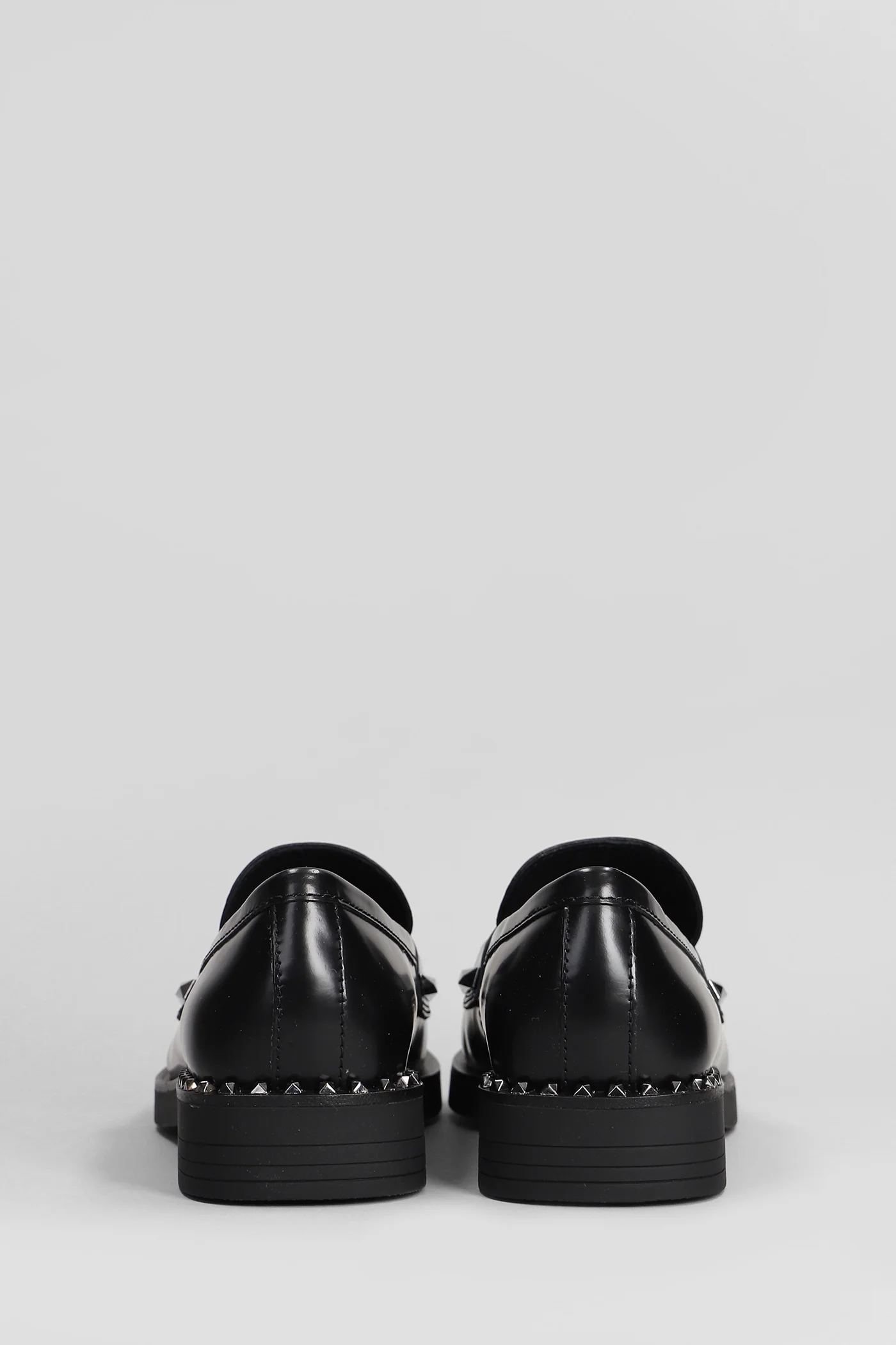 Whisper Studs Loafers in black leather - Image 4