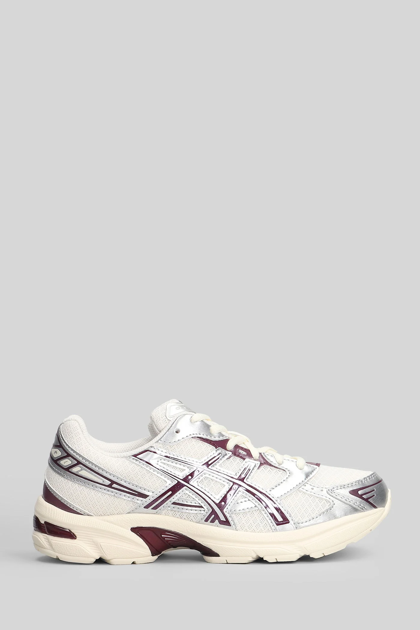 Gel-1130 Sneakers in silver leather and fabric