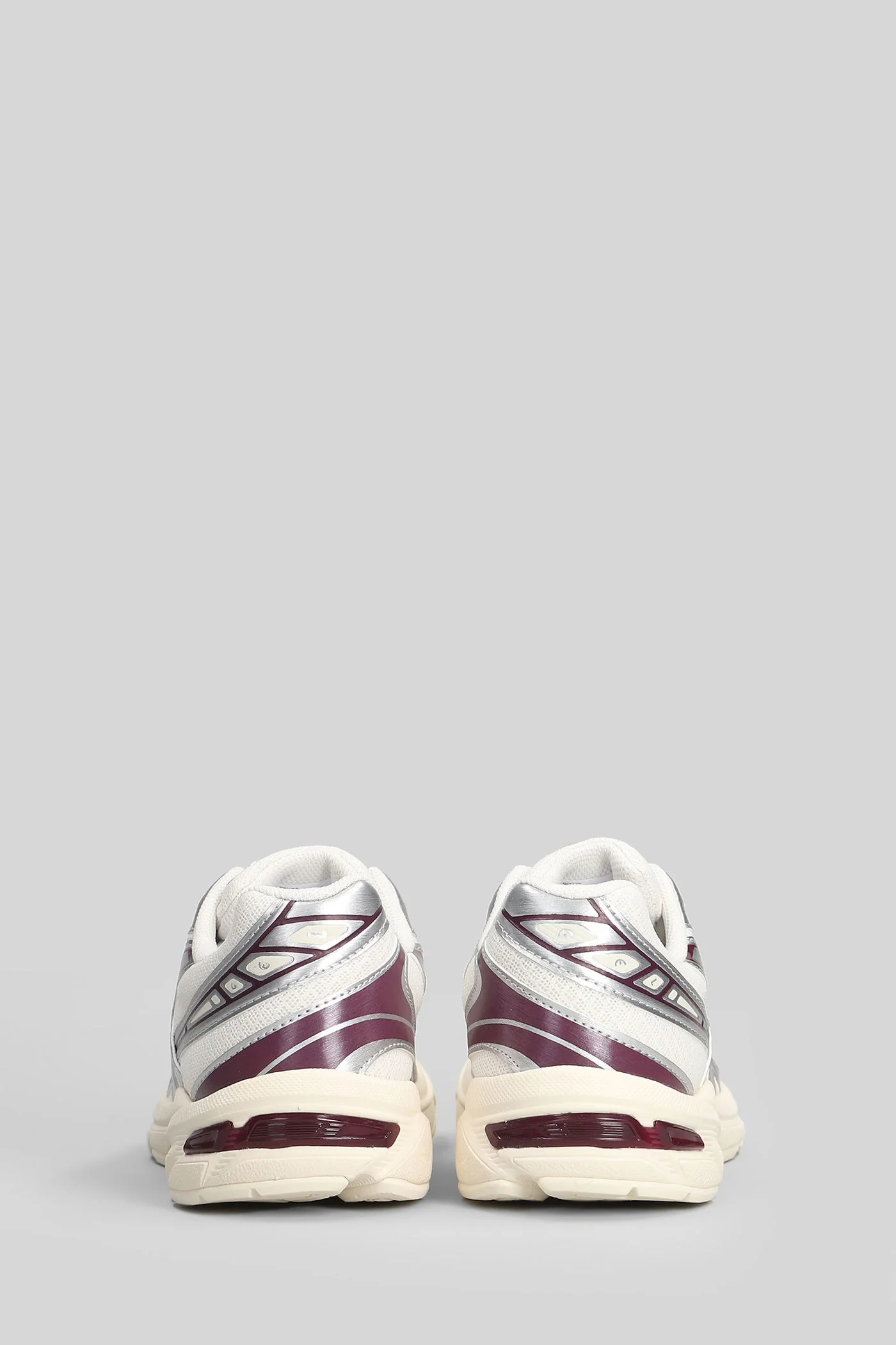 Gel-1130 Sneakers in silver leather and fabric - Image 4