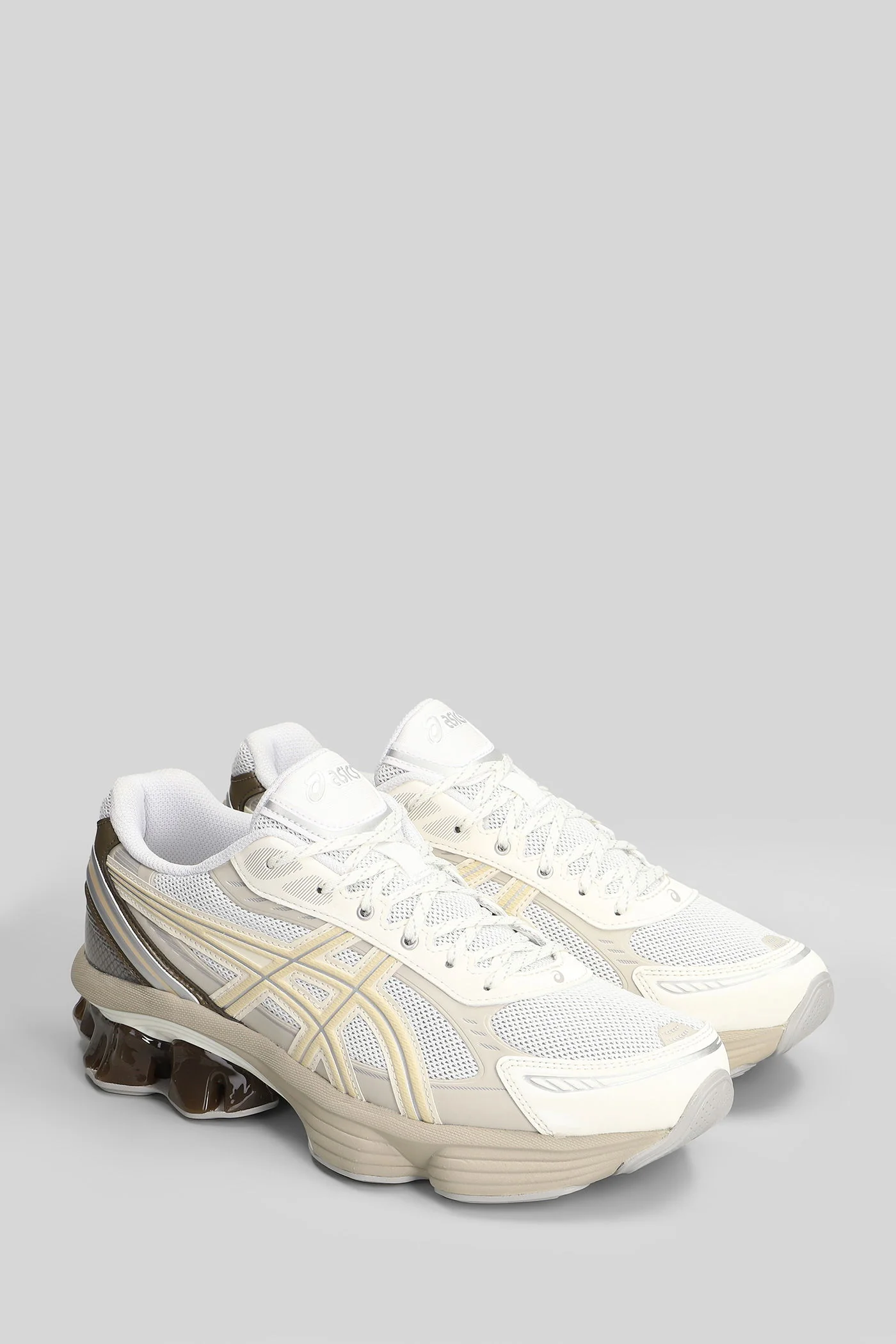 Gel-Kinetic Fluent Sneakers in white leather and fabric - Image 2