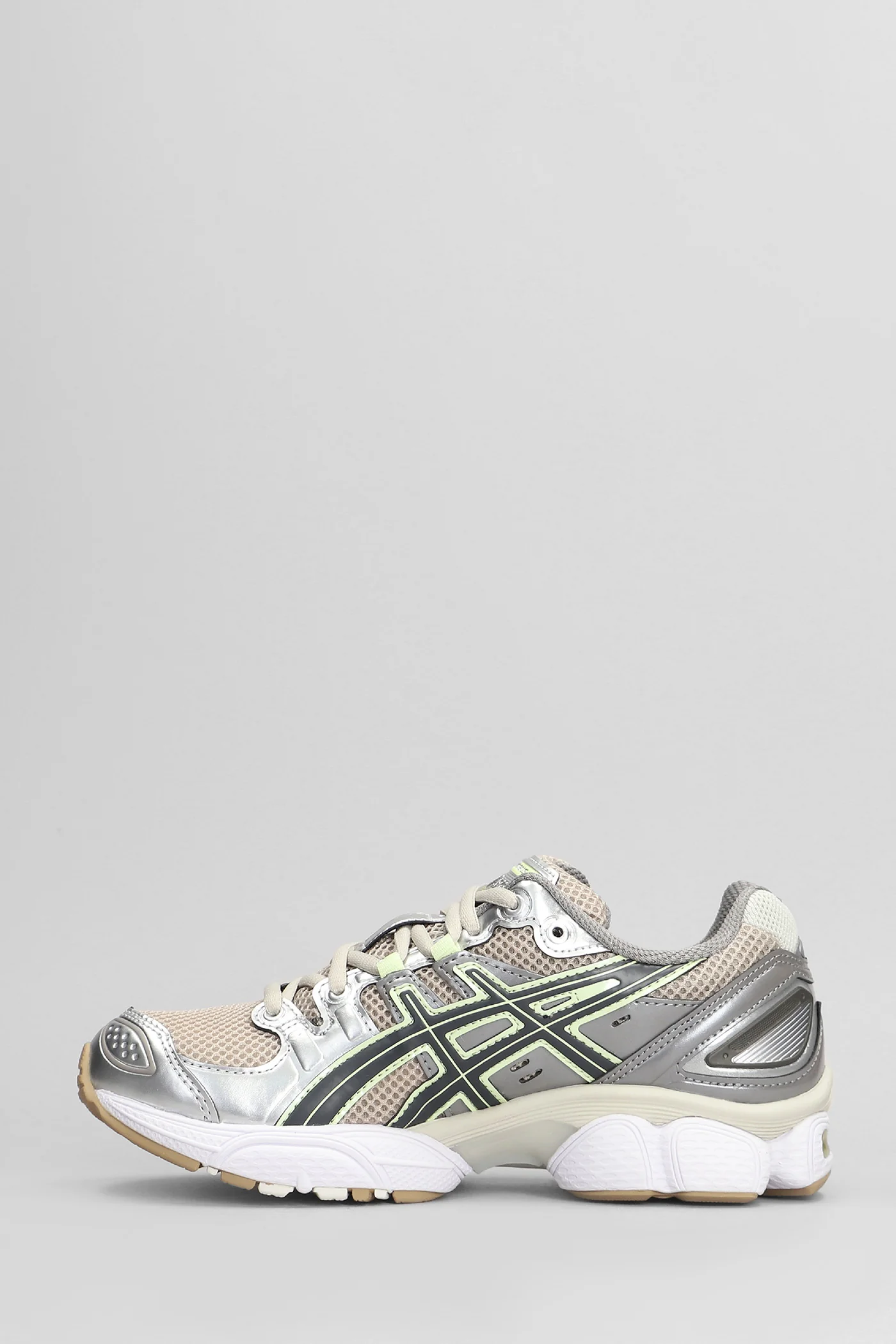 Gel-Nimbus 9 Sneakers in silver leather and fabric - Image 3