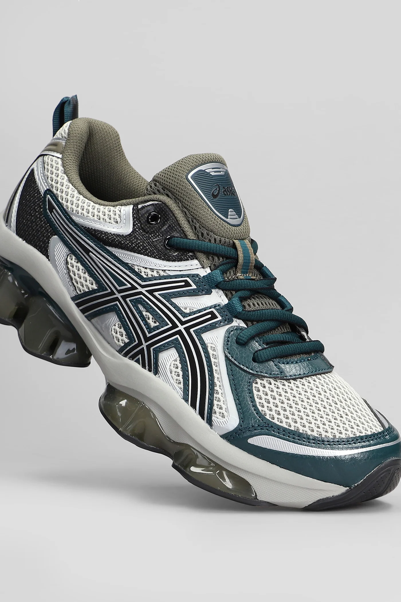 Gel-Quantum Kinetic Sneakers in green leather and fabric - Image 5