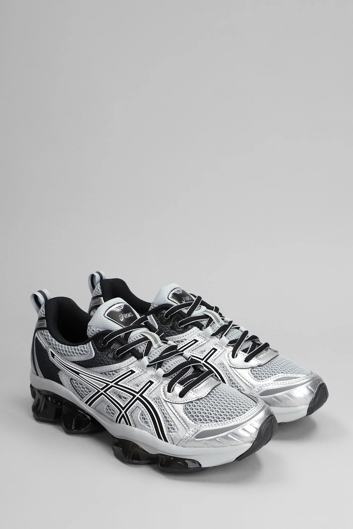 Gel-Quantum Kinetic Sneakers in silver leather and fabric - Image 2