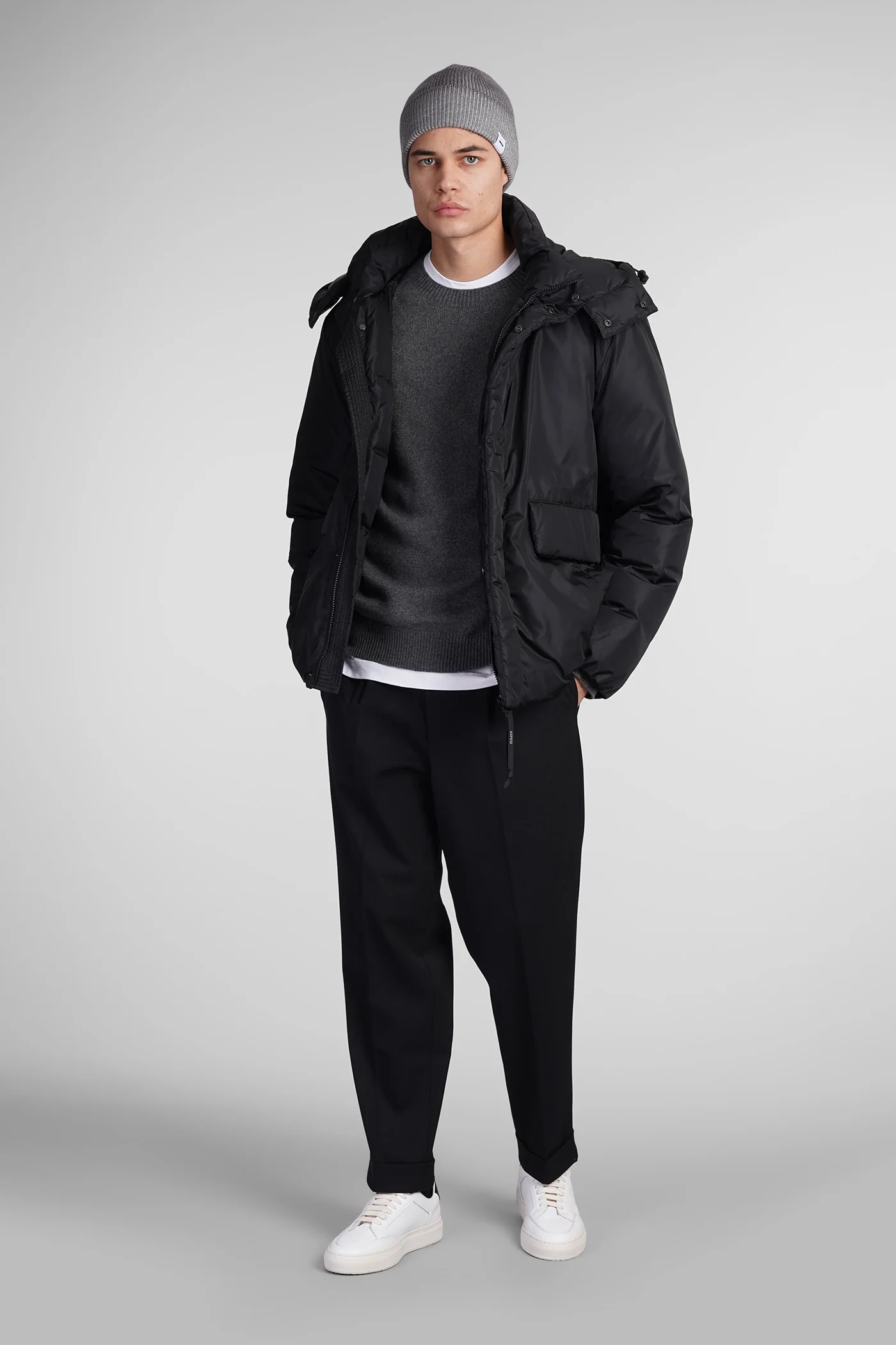 Byron puffer in black polyamide - Image 2