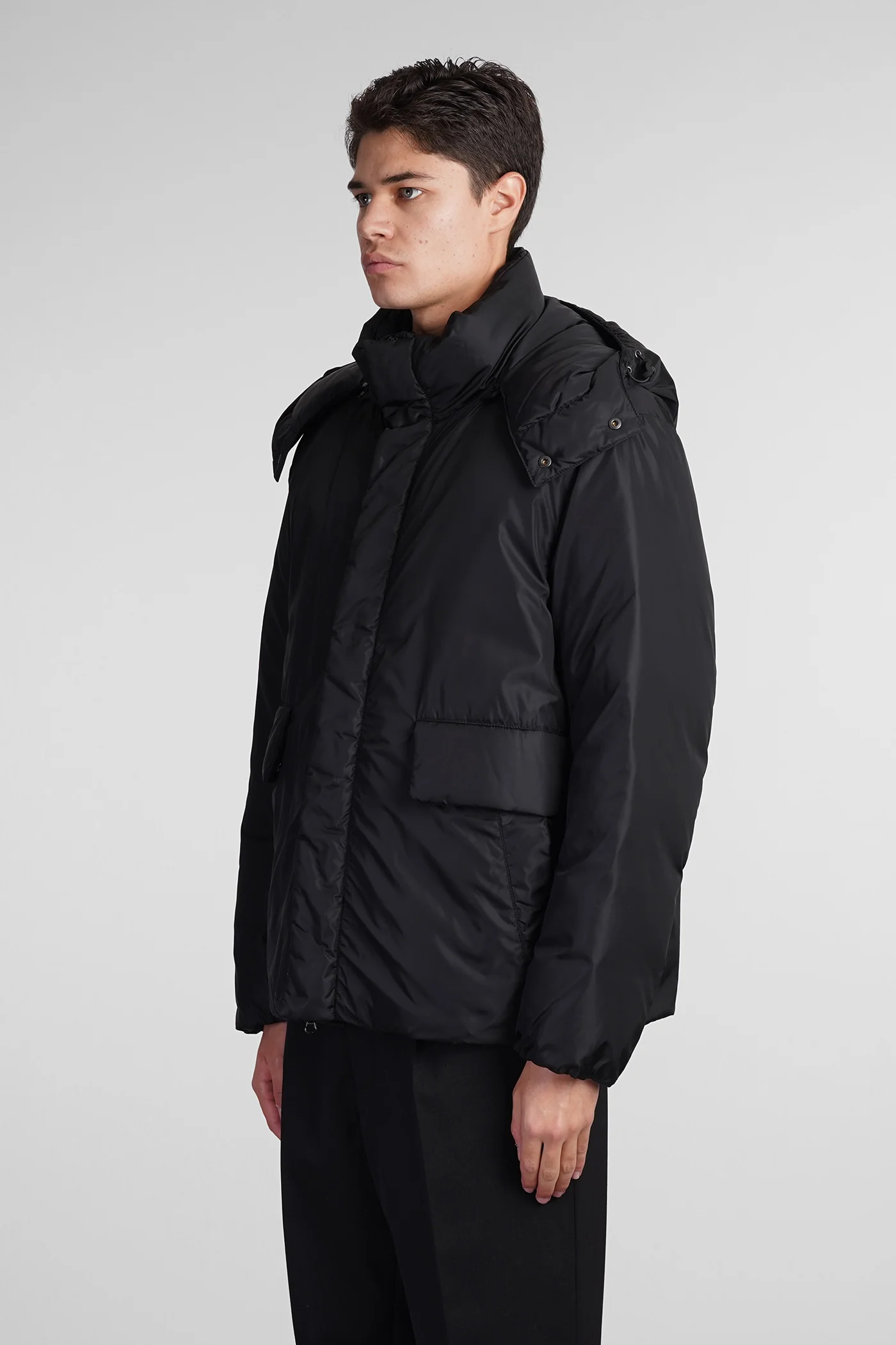 Byron puffer in black polyamide - Image 4