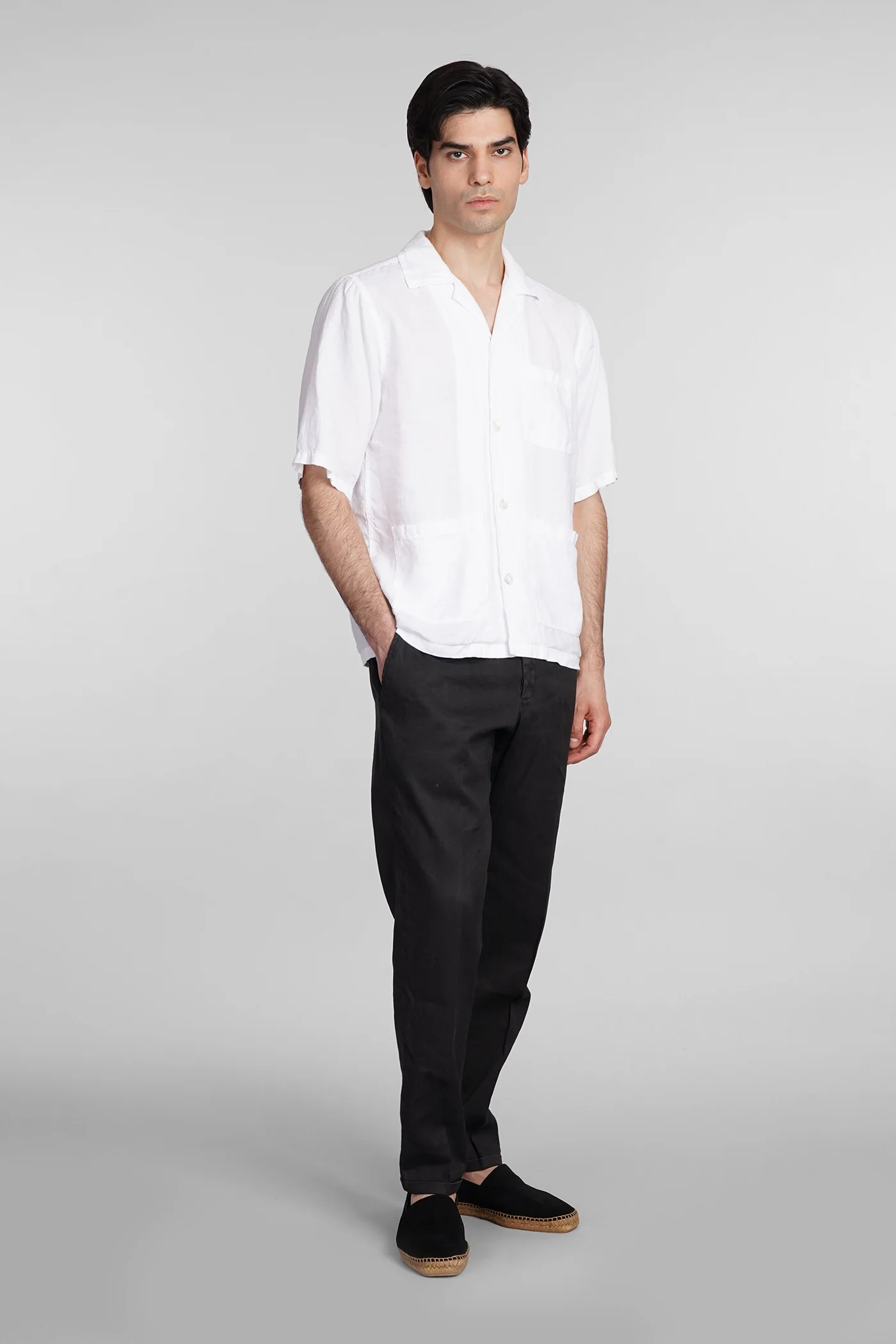 Camicia ago Shirt in white linen - Image 2