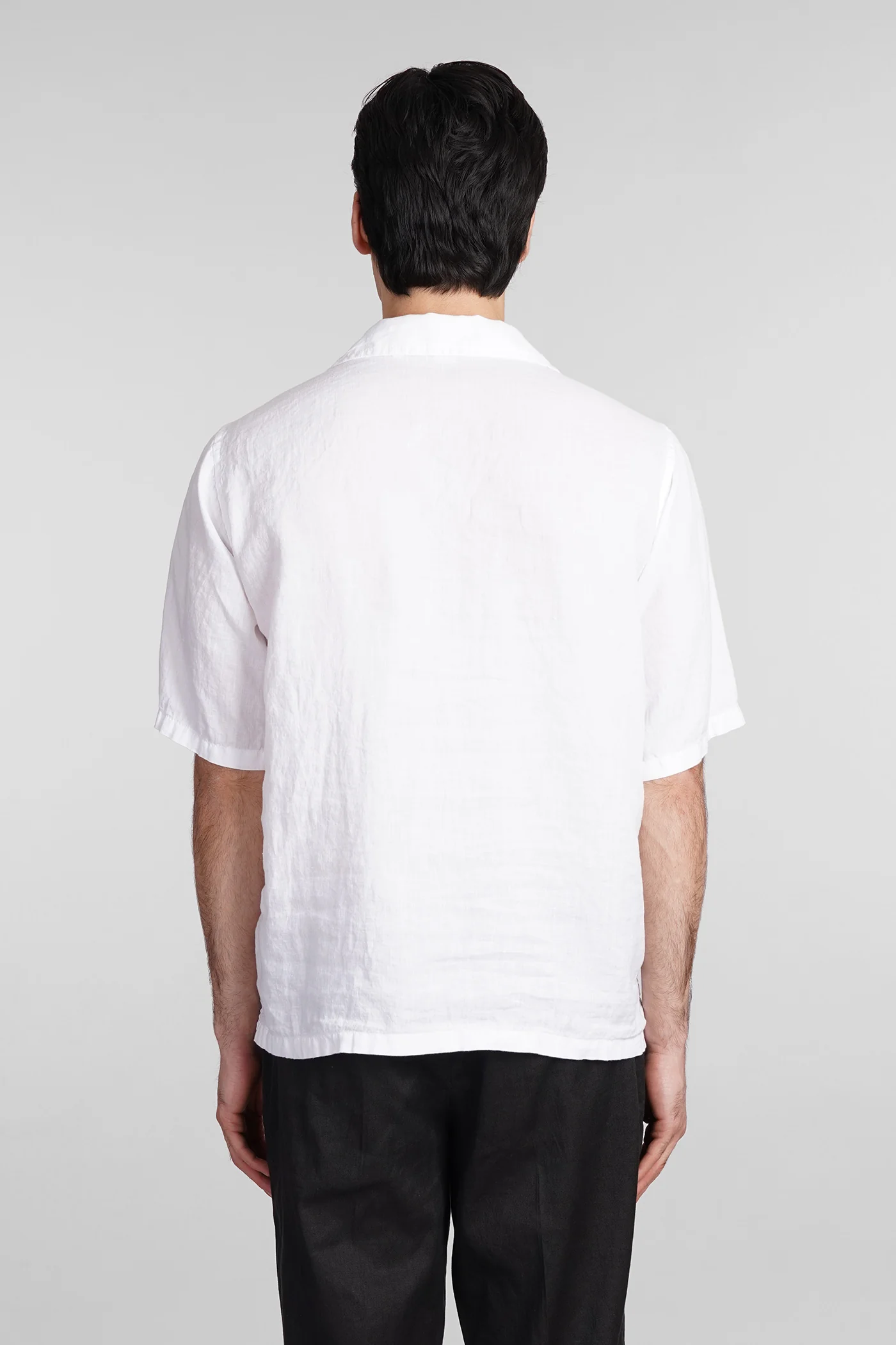 Camicia ago Shirt in white linen - Image 3