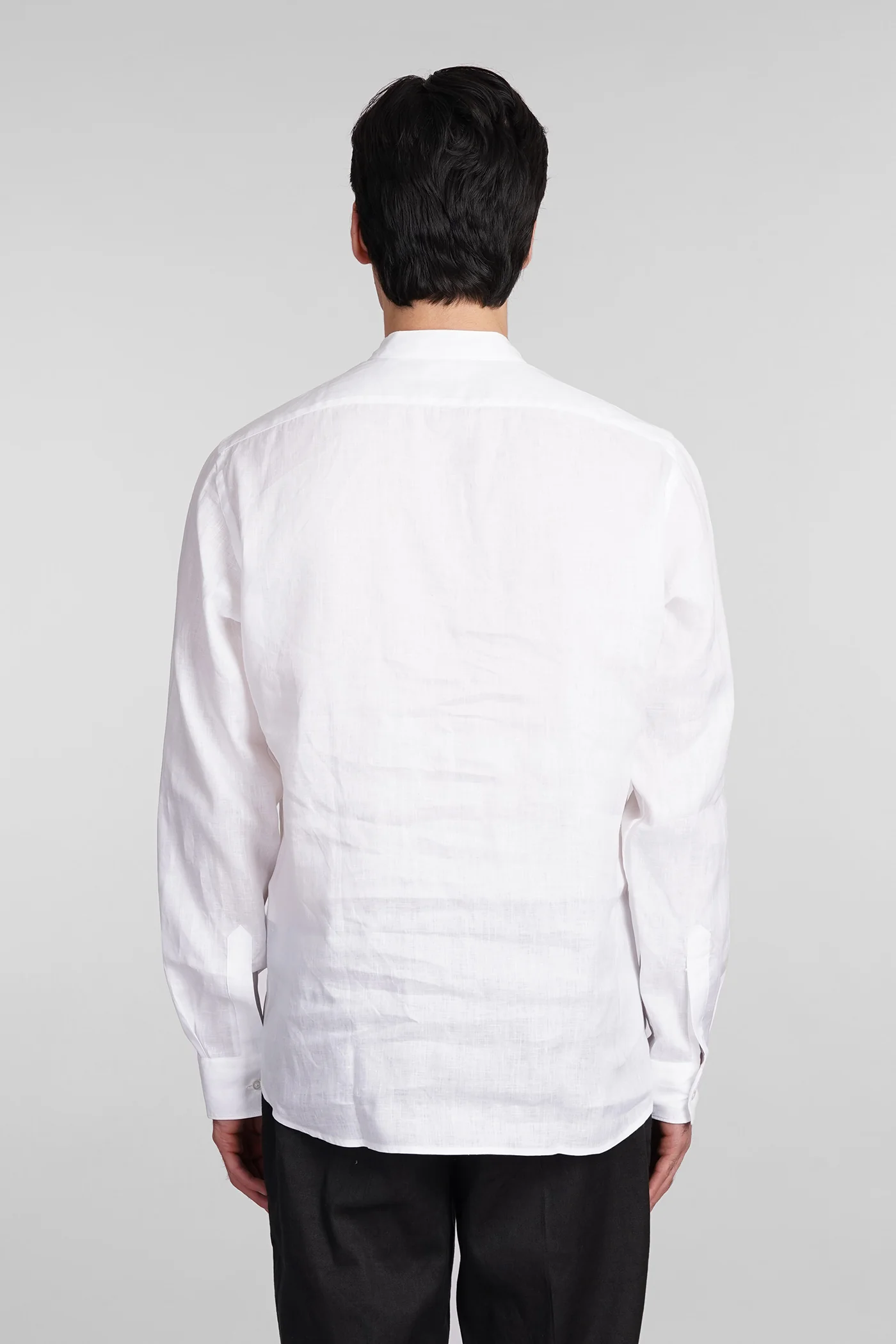 Camicia bruce Shirt in white linen - Image 3