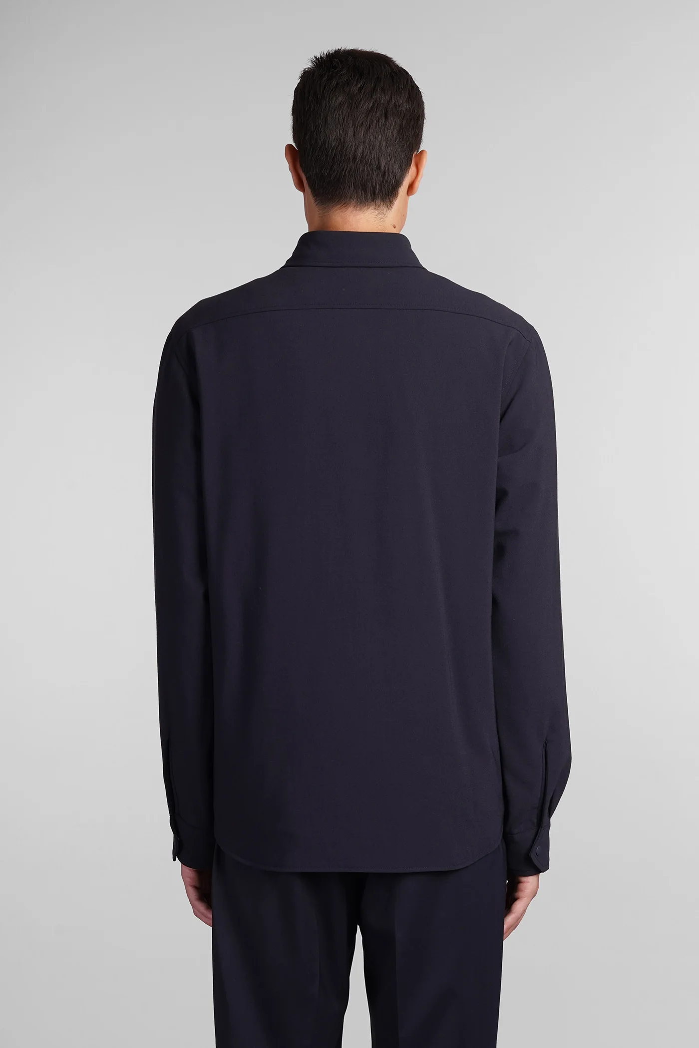 Camicia doppia Shirt in blue polyester - Image 3