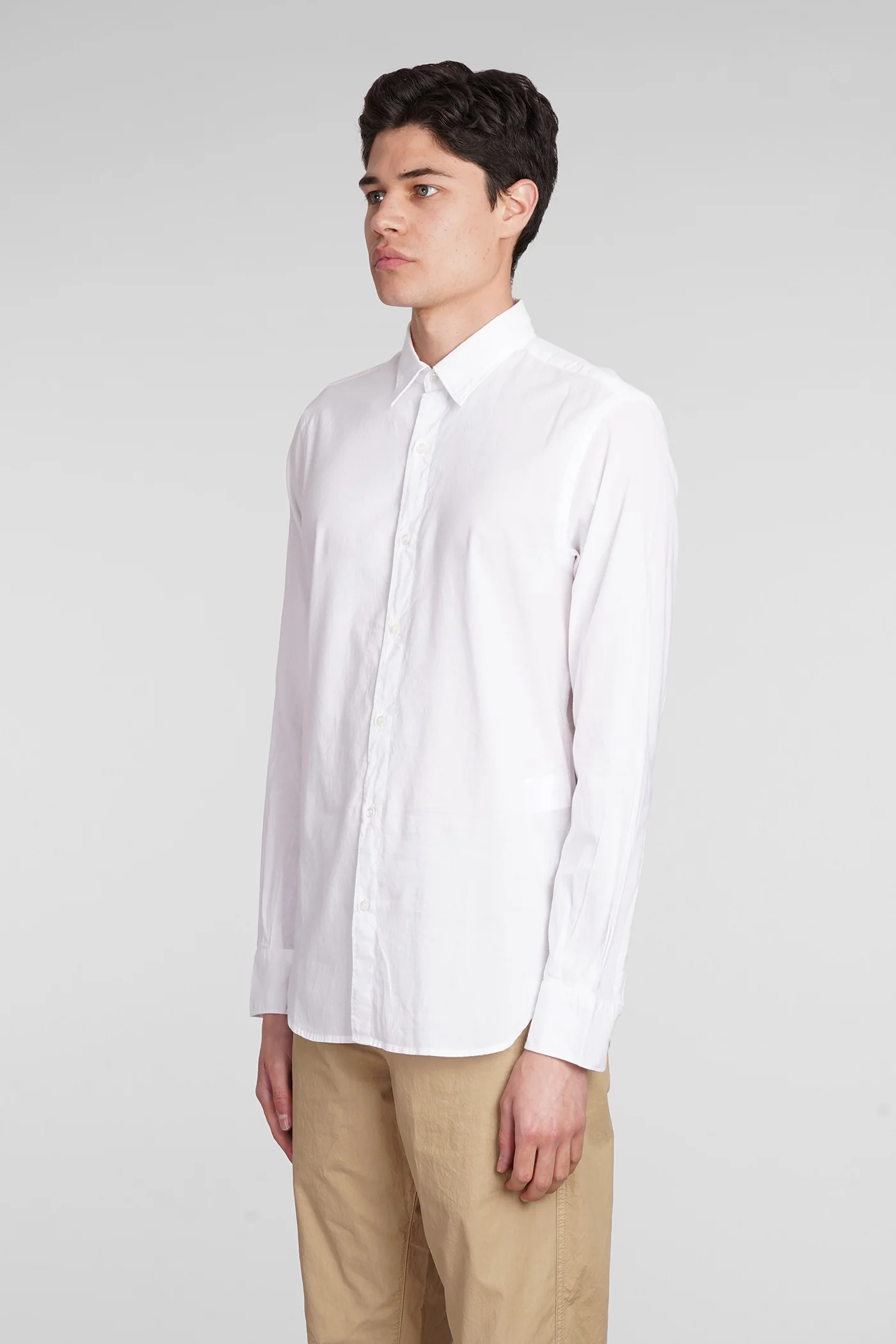 Camicia Ridotta II Shirt in white cotton - Image 4