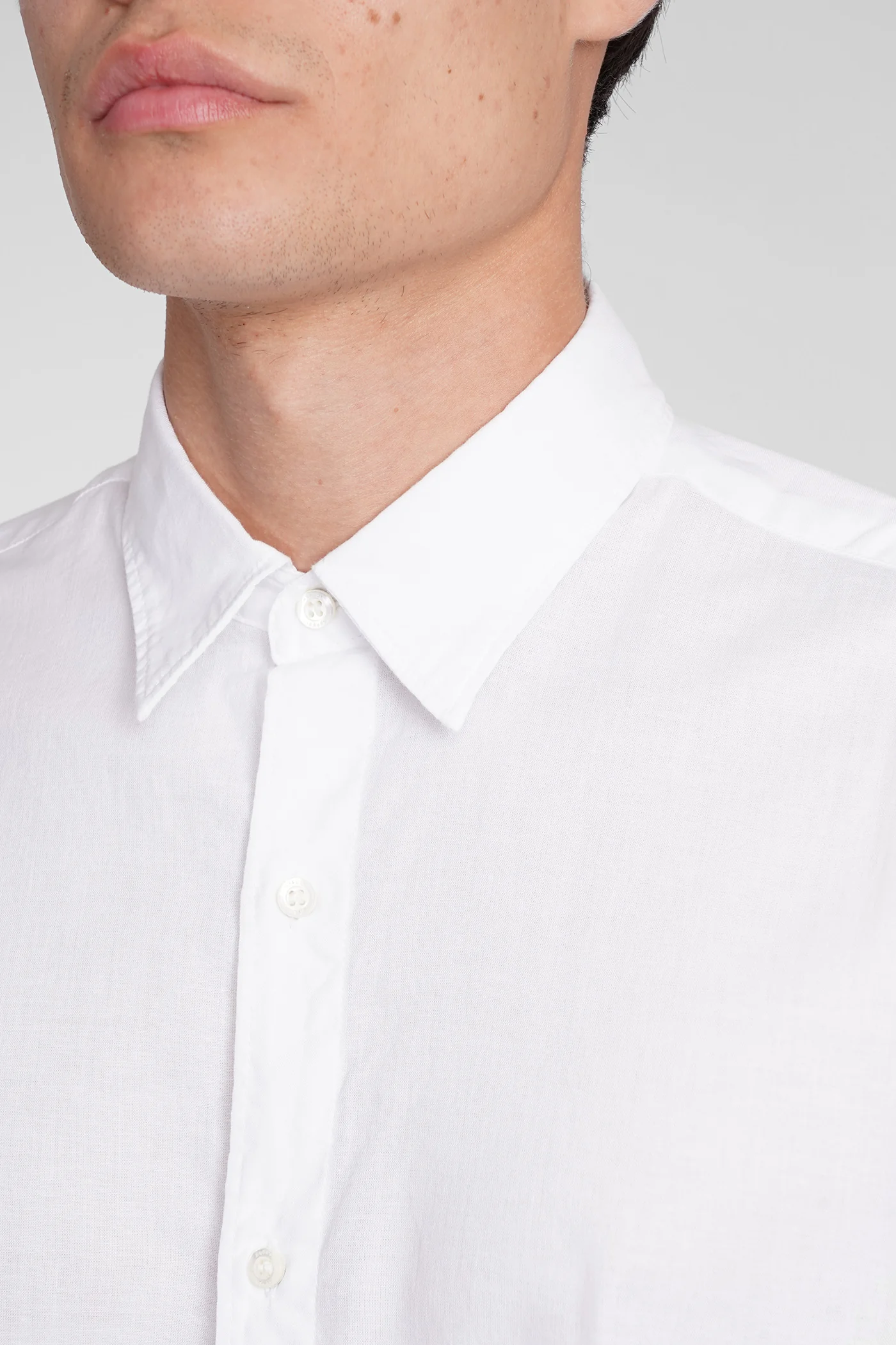 Camicia Ridotta II Shirt in white cotton - Image 5