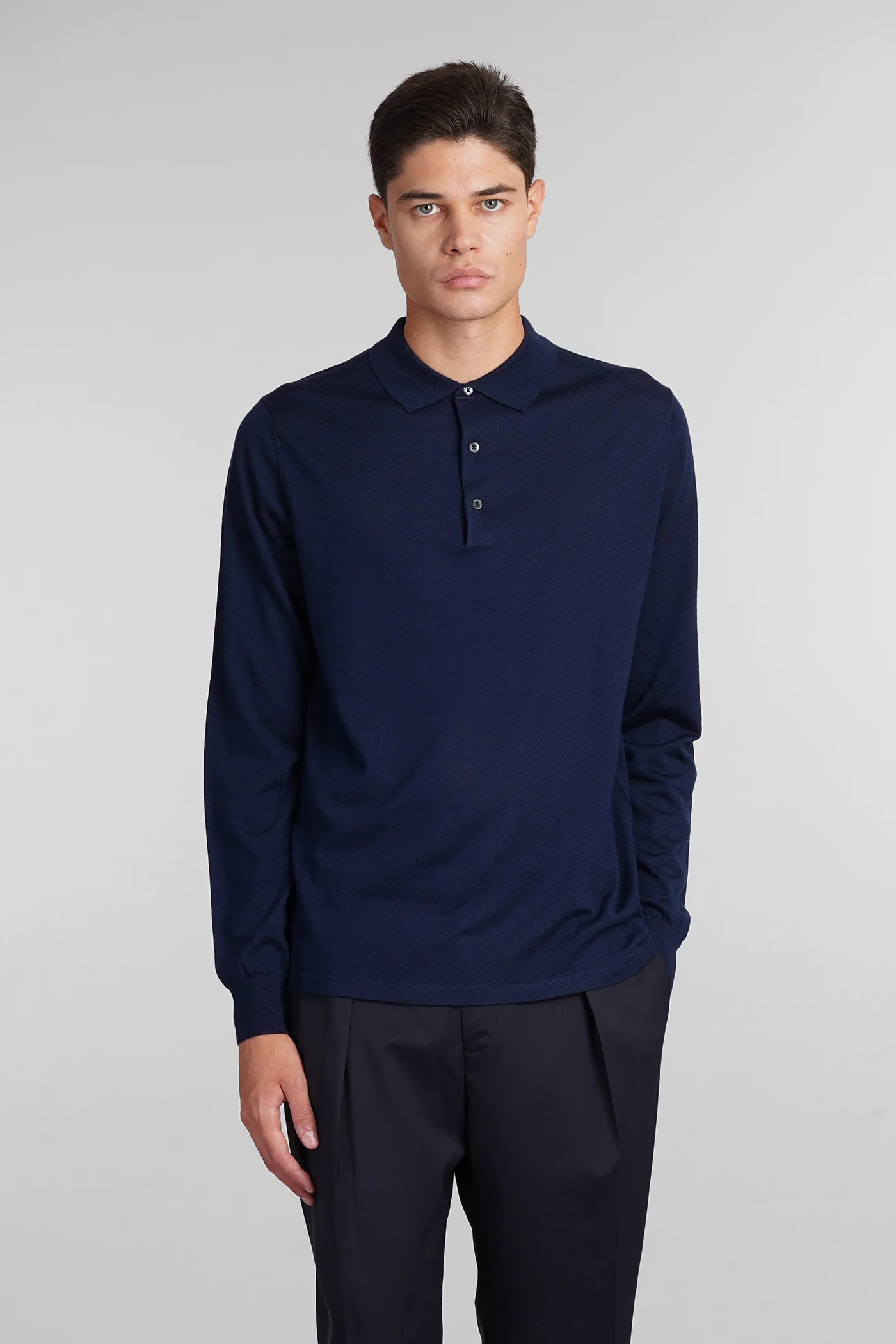M197 Polo in blue wool