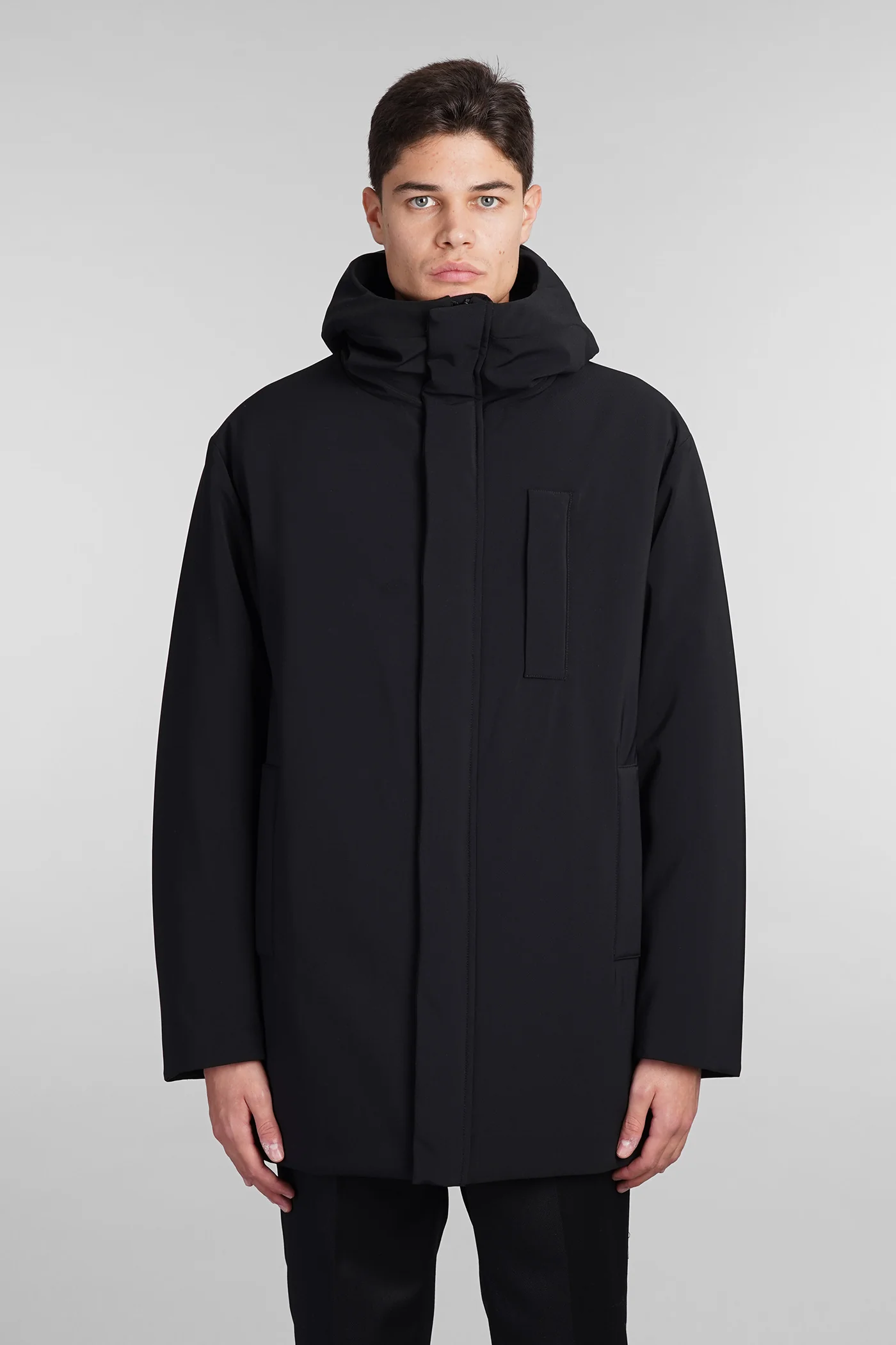 Parka Liam Coat in black polyester