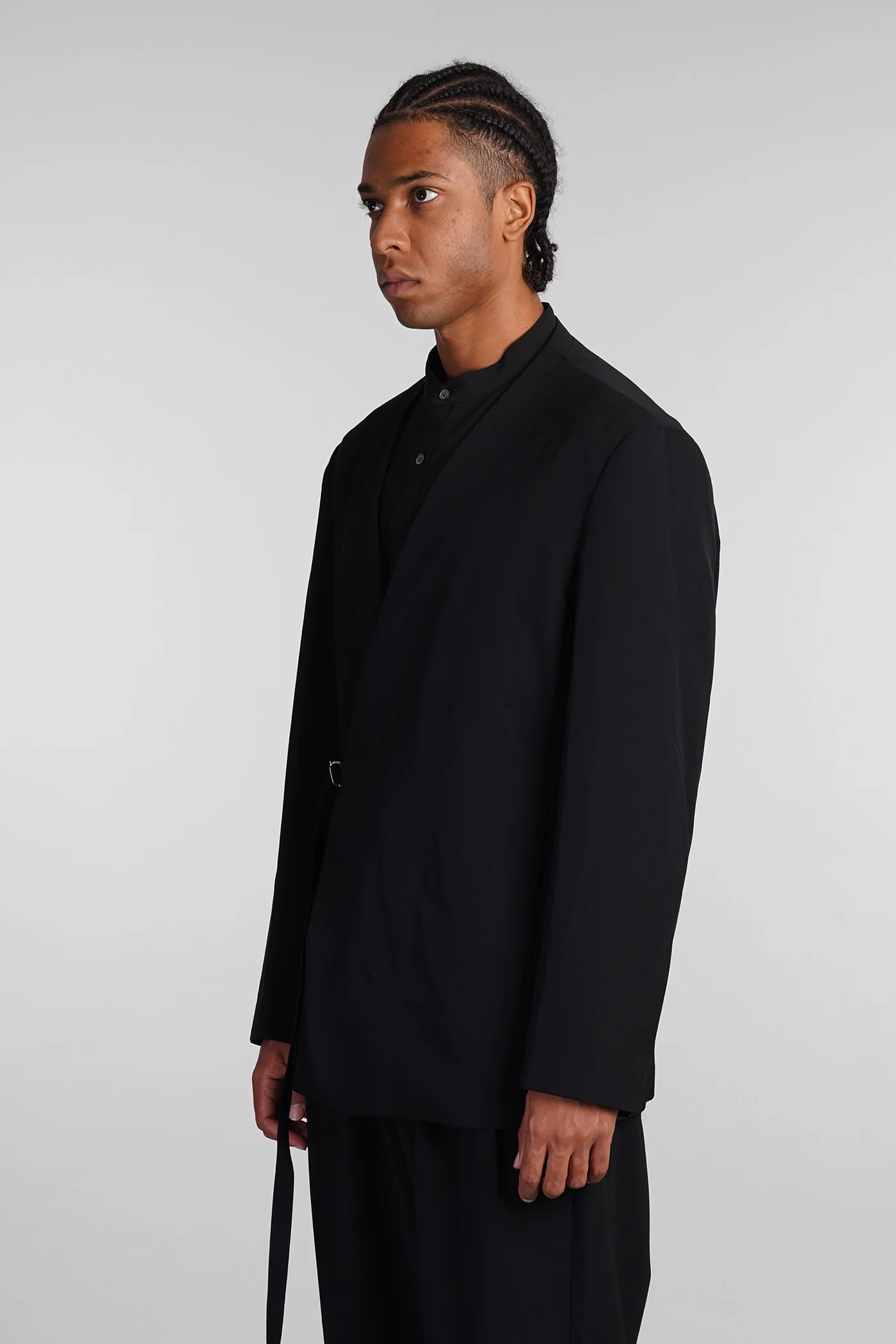 Blazer in black wool - Image 4