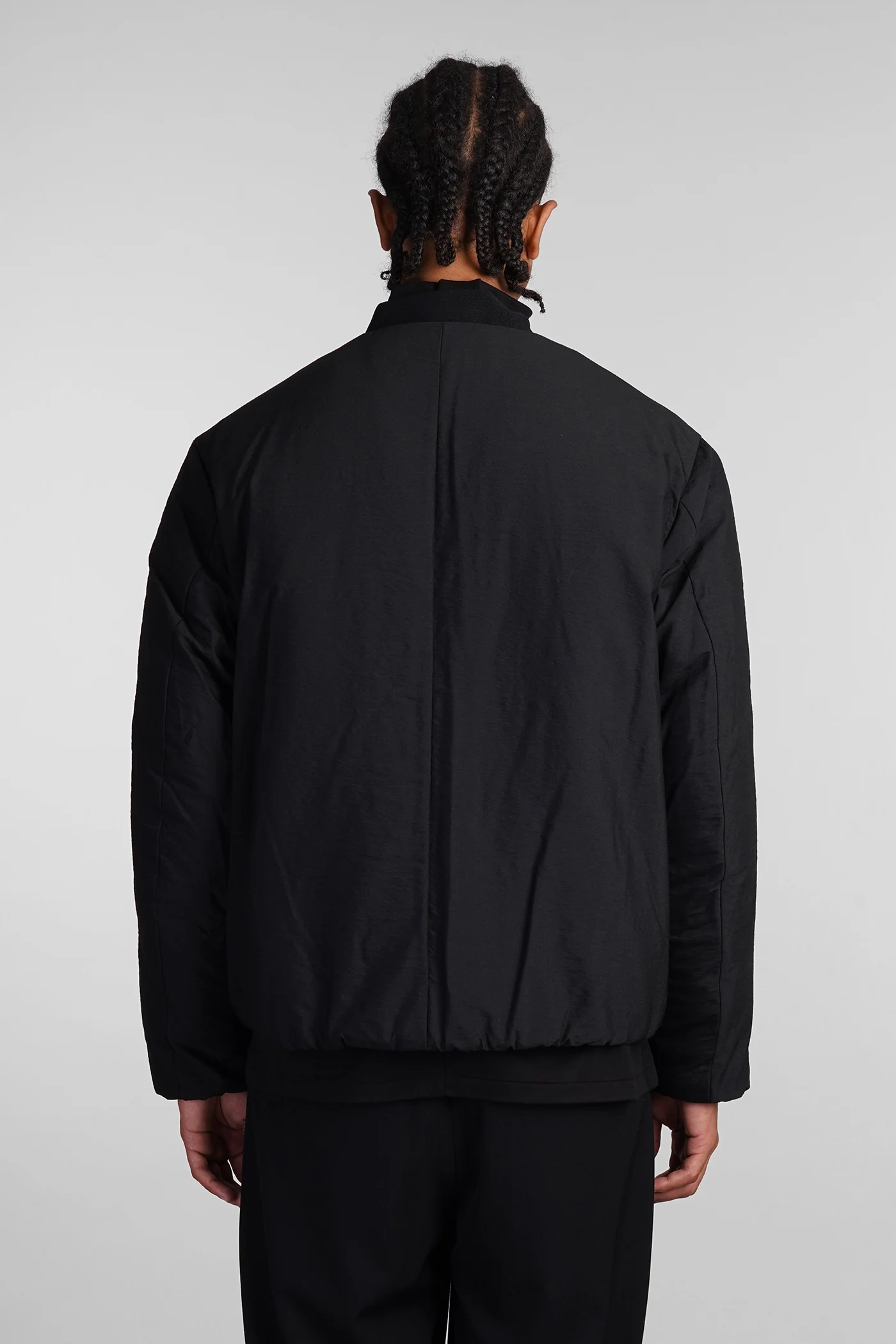 Bomber Jacket in black wool - Image 3