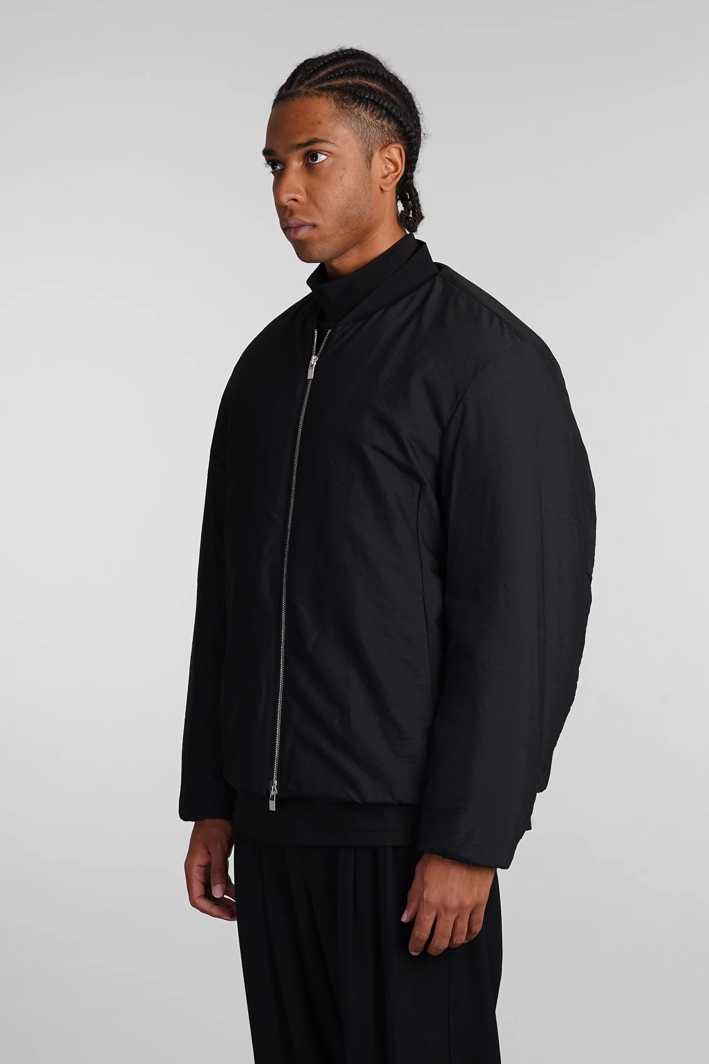 Bomber Jacket in black wool - Image 4