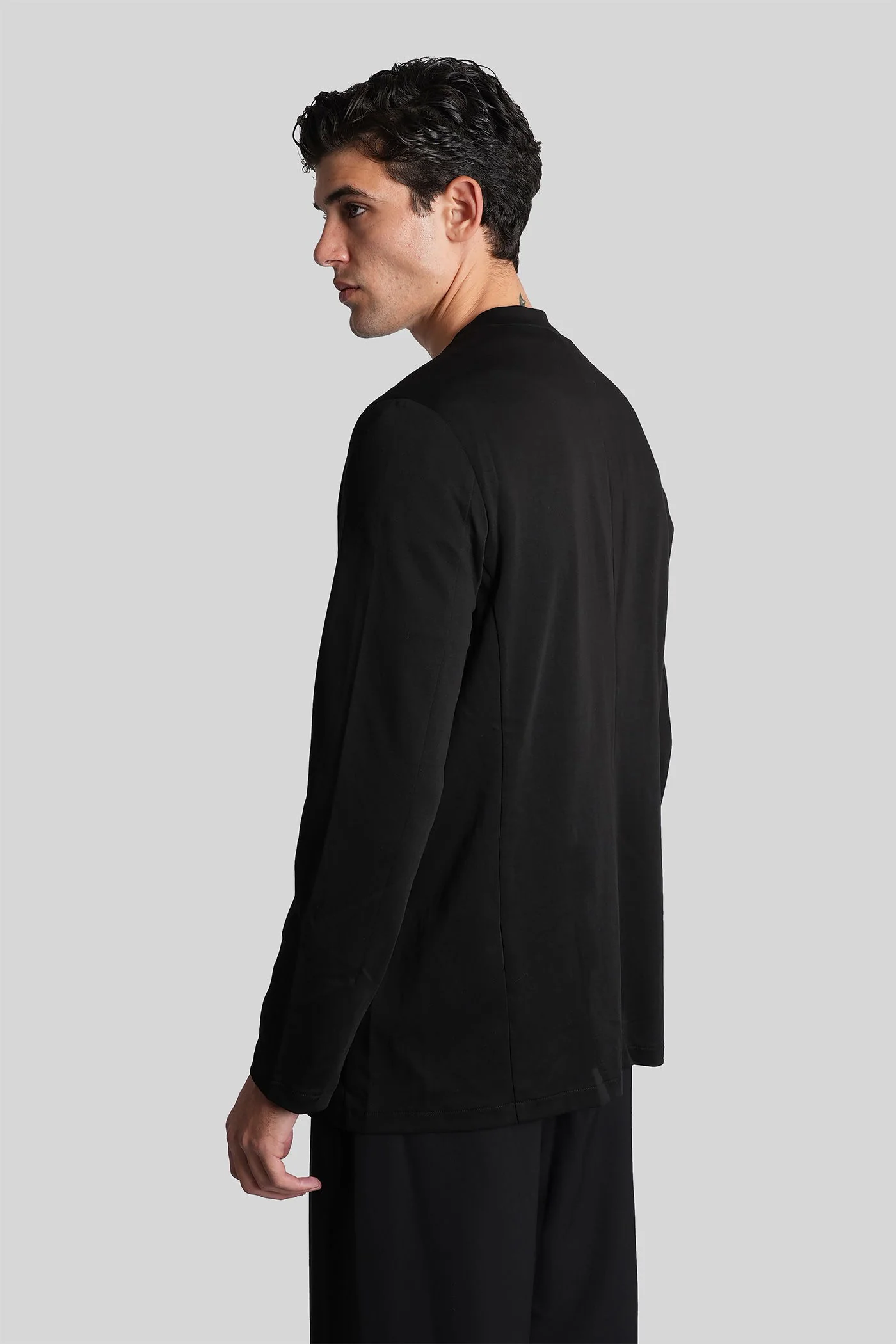 Cardigan in black cotton - Image 3