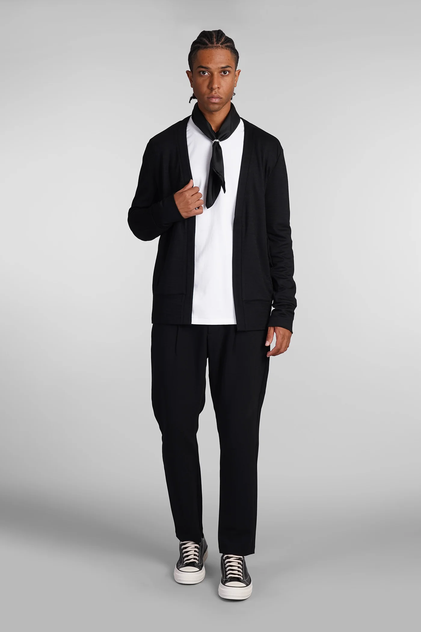 Cardigan in black wool - Image 2