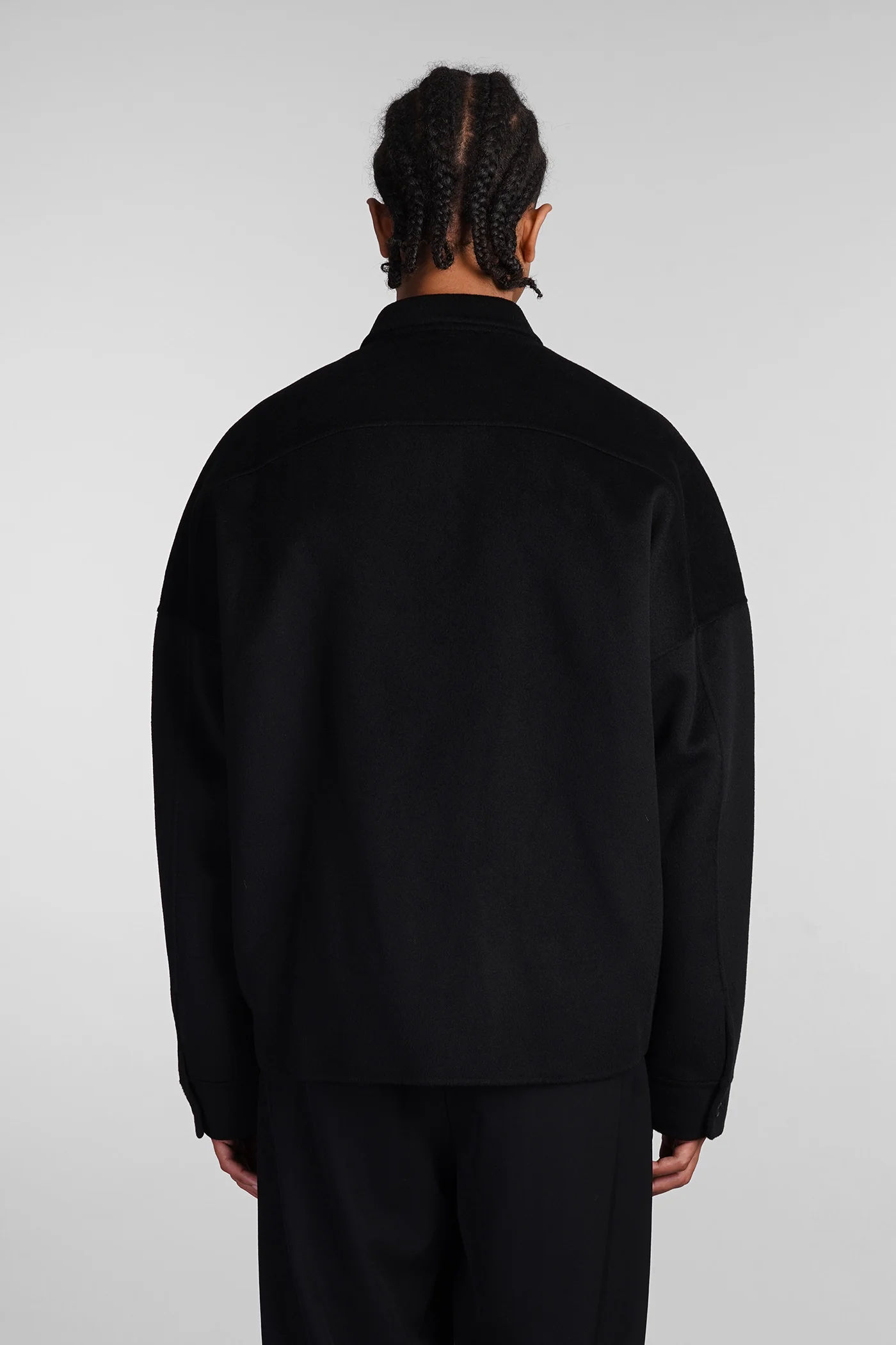 Casual jacket in black wool - Image 3