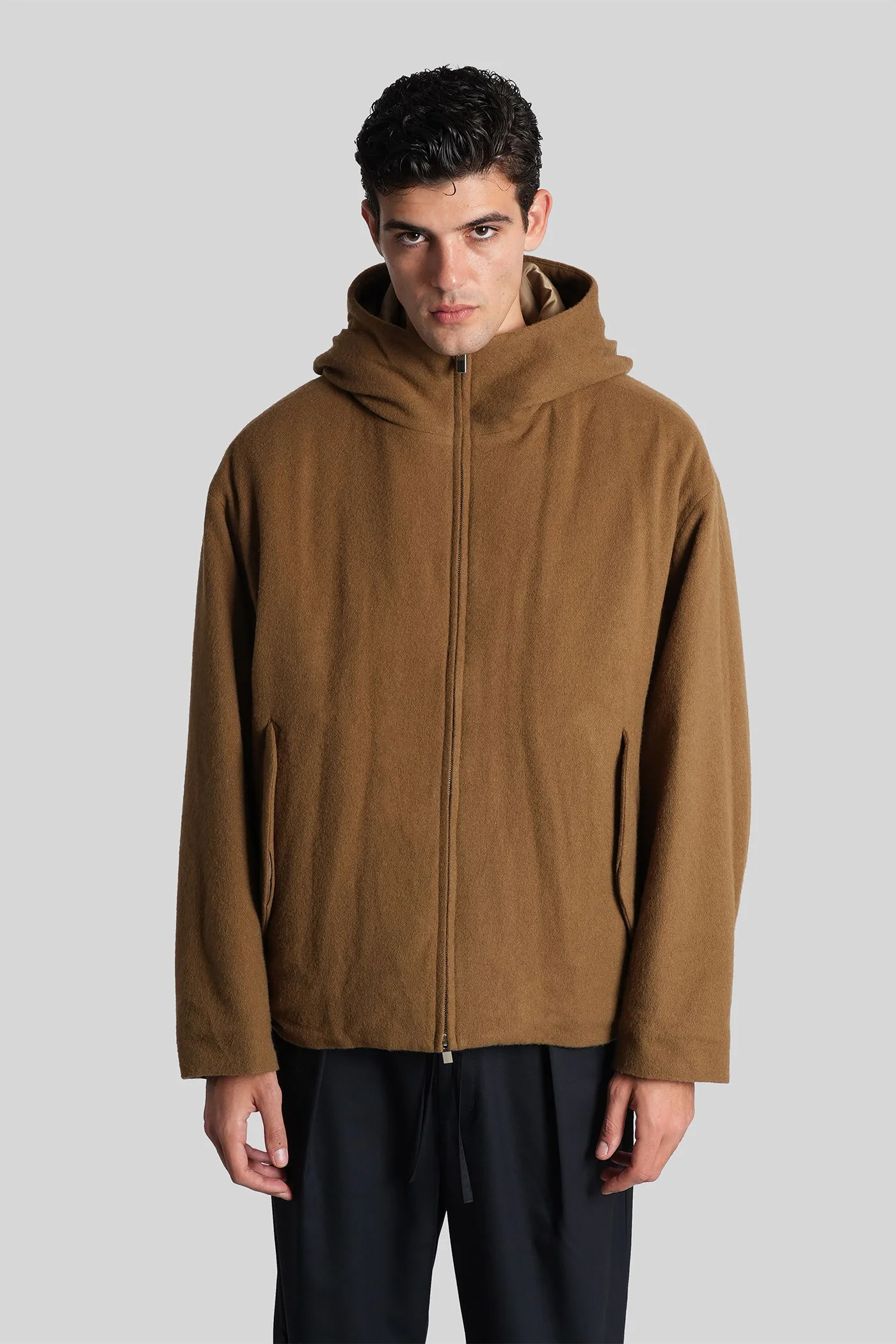 Casual jacket in Camel wool