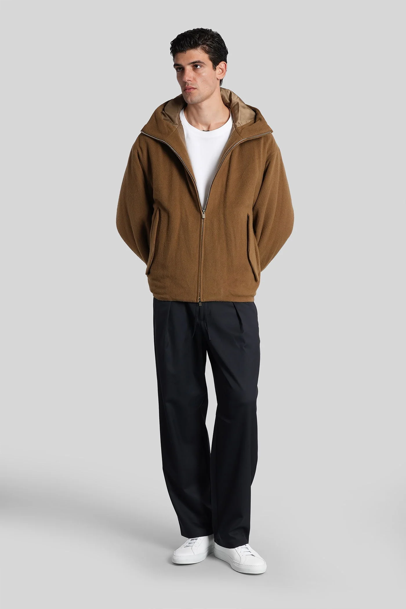 Casual jacket in Camel wool - Image 2