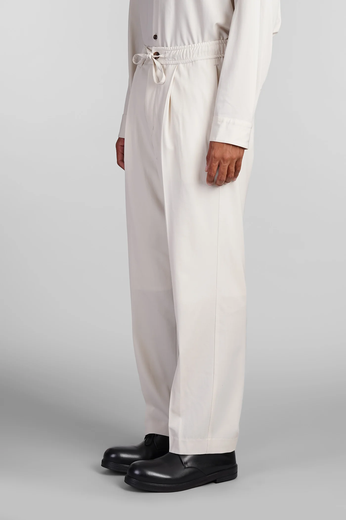 Pants in beige wool - Image 4