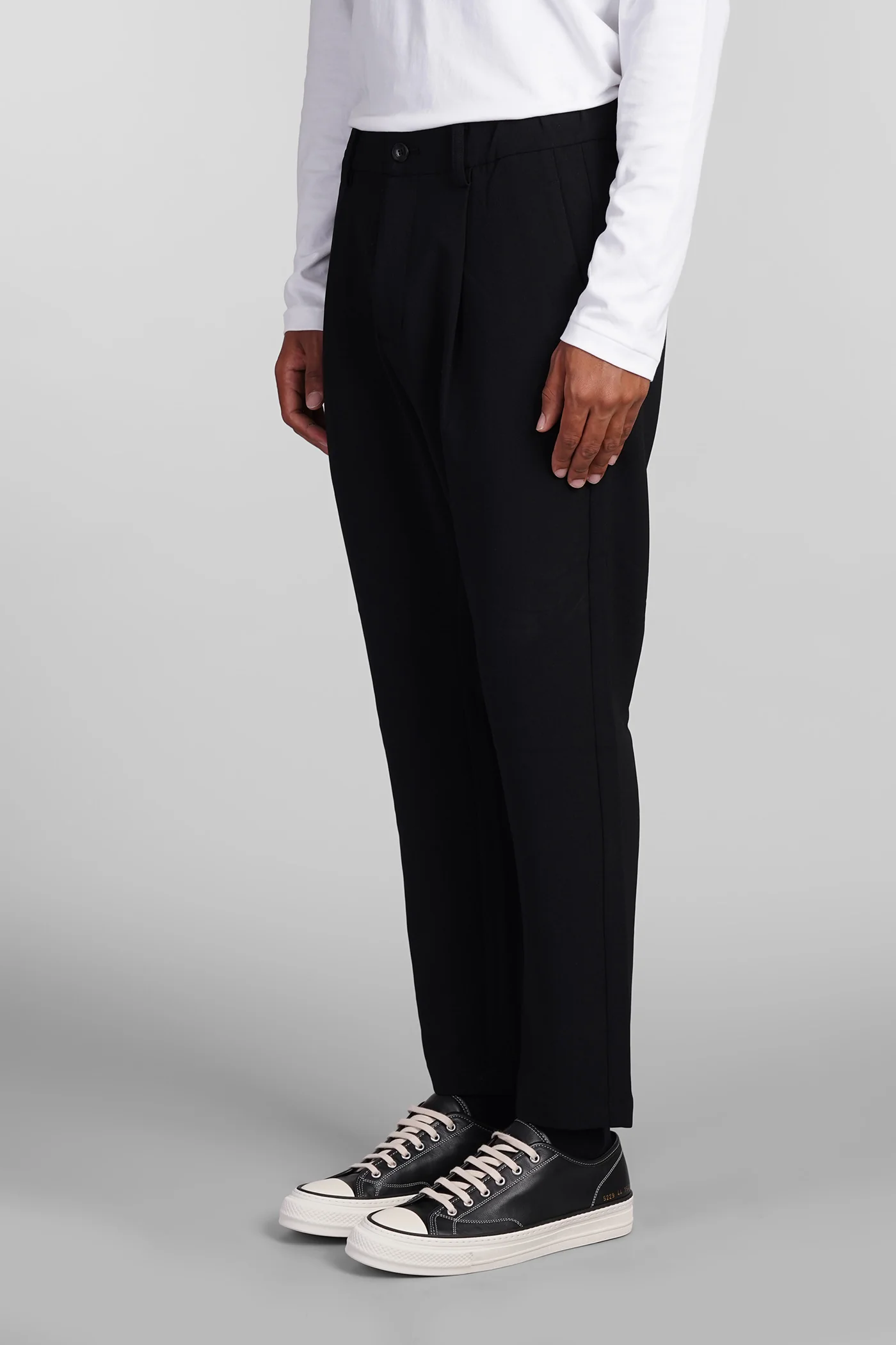 Pants in black polyester - Image 4