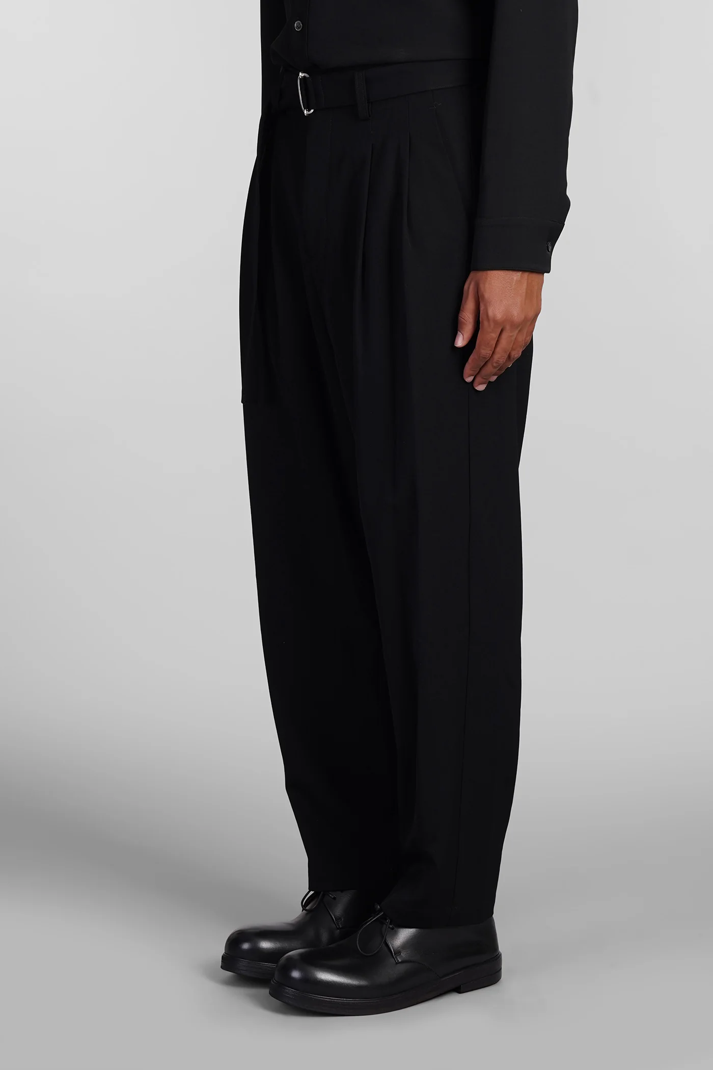 Pants in black wool - Image 4